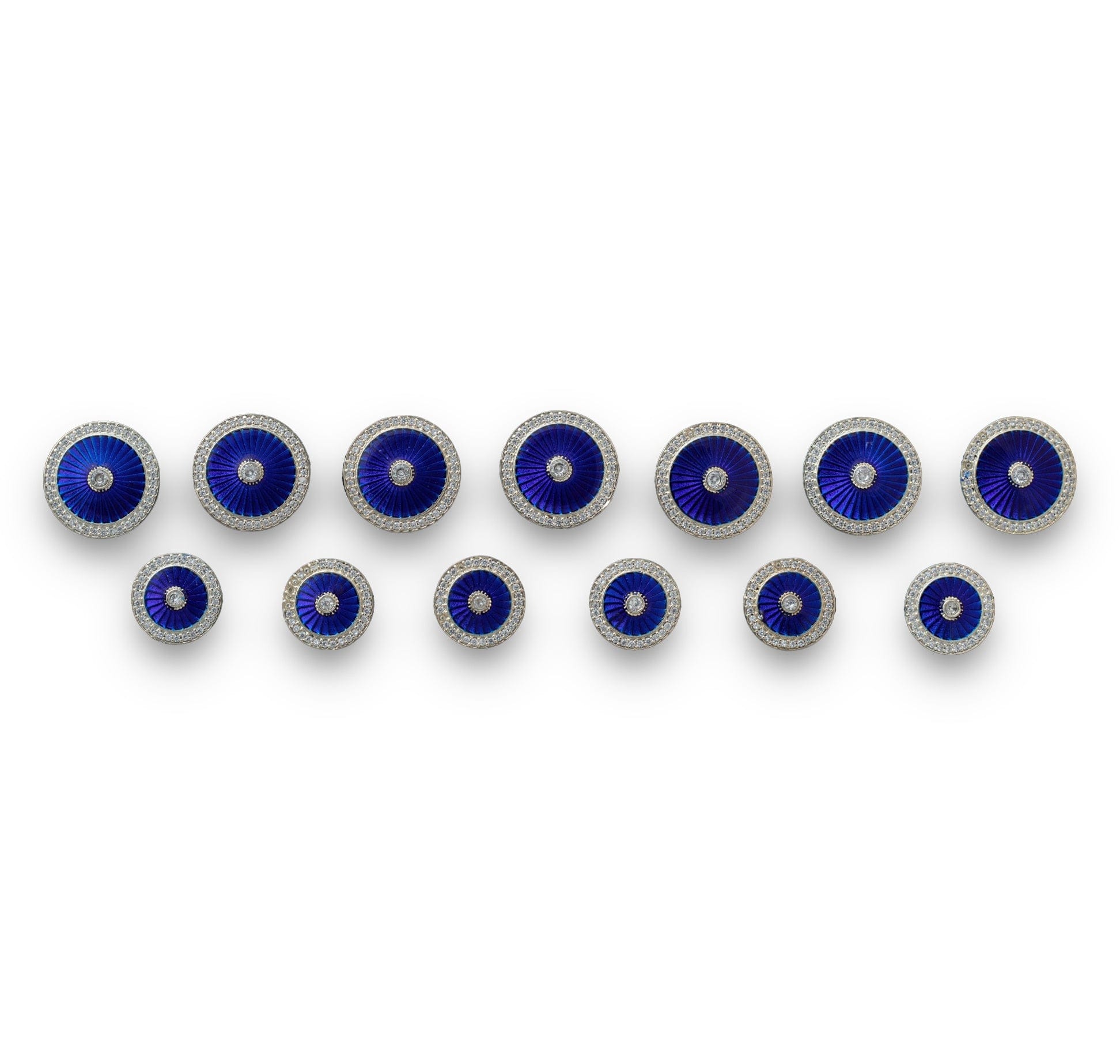 Blue Guilloche Silver Buttons | Blazer Button Sets | JRT Handicrafts