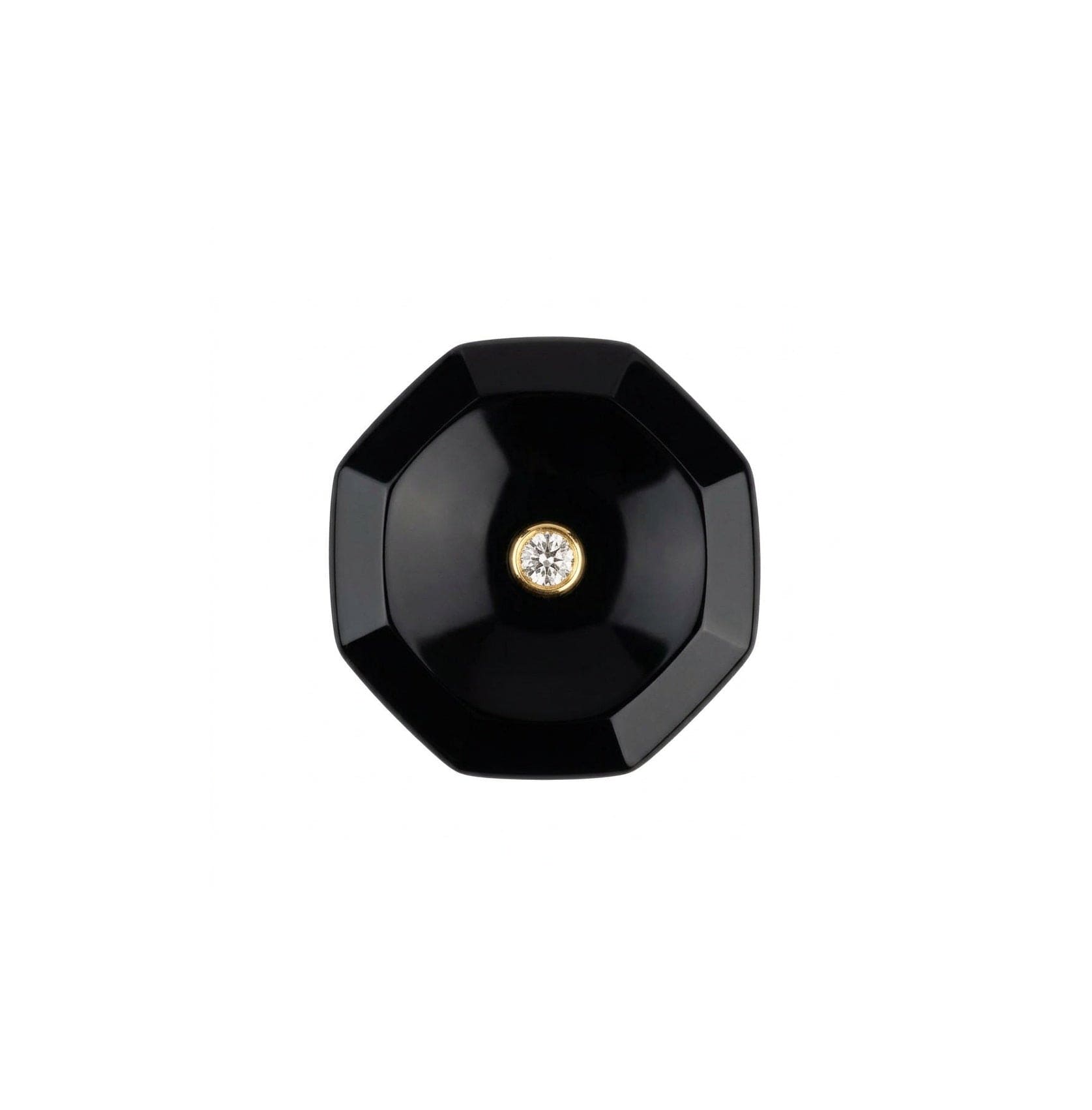 Octa Black Convex Onyx Buttons