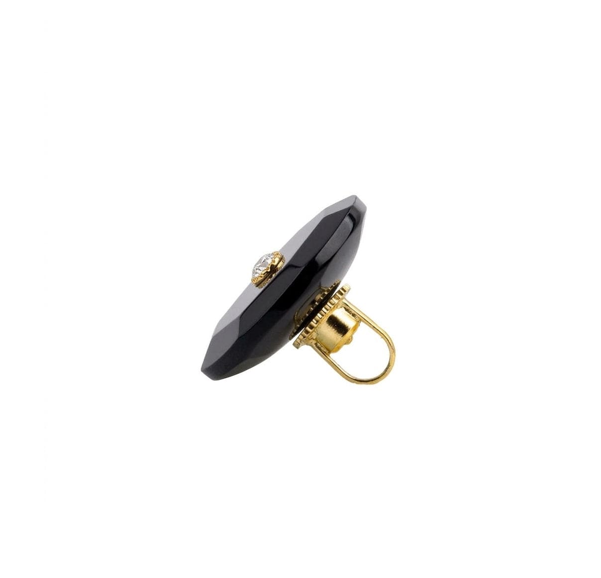 Octa Black Convex Onyx Buttons