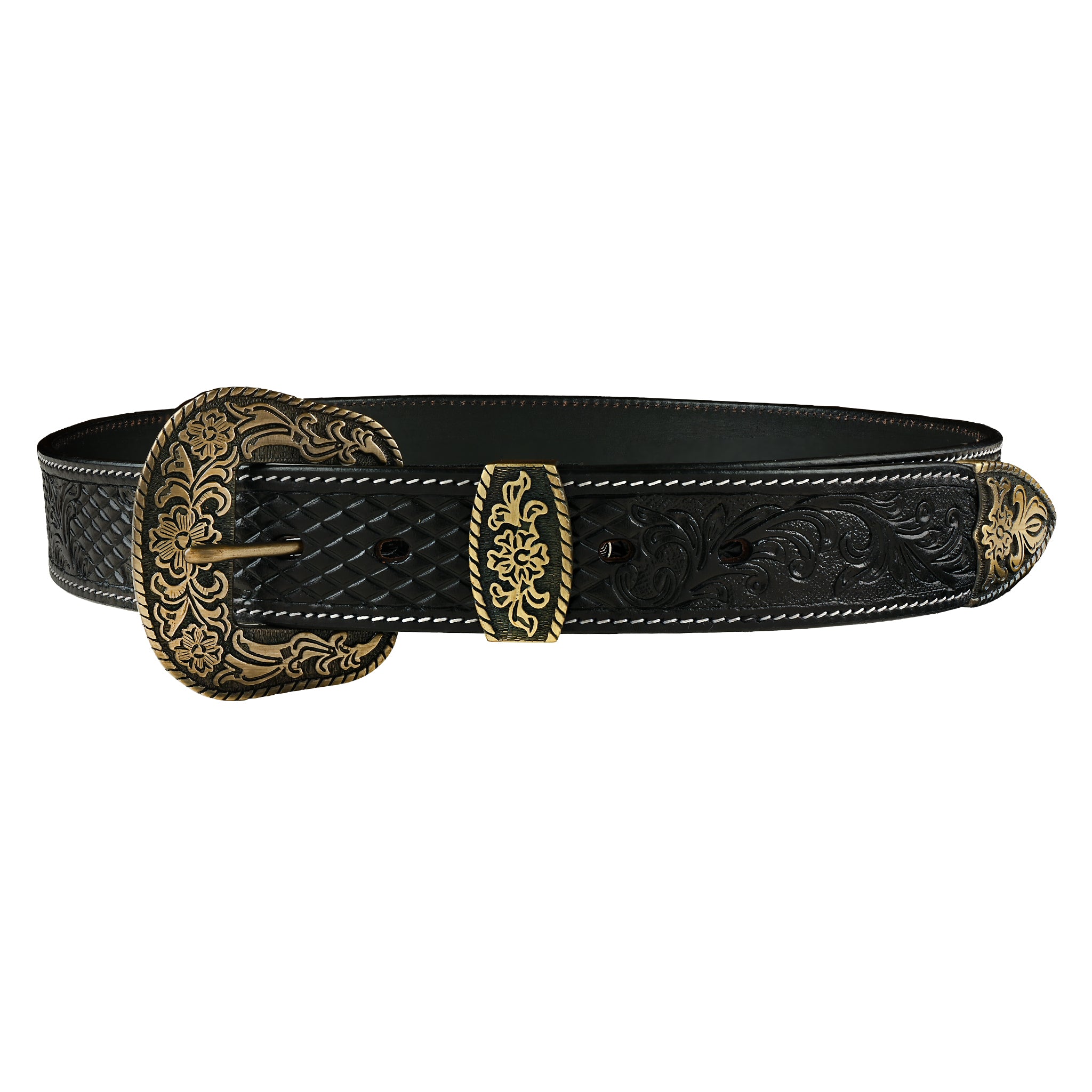 小物 ARGUELONG LETHER BELTBLACKx gold Buy Black Alligator Print Leather Belt Gold Ornate Filigree Buckle