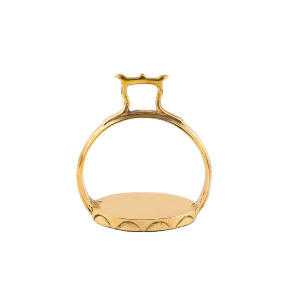 Handcrafted Classic Brass Metal Polo Stirrups with Oval Base Horse