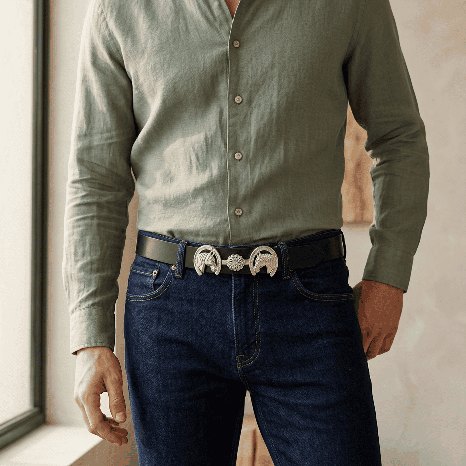 Handcrafted Silver Equestrian Belt
