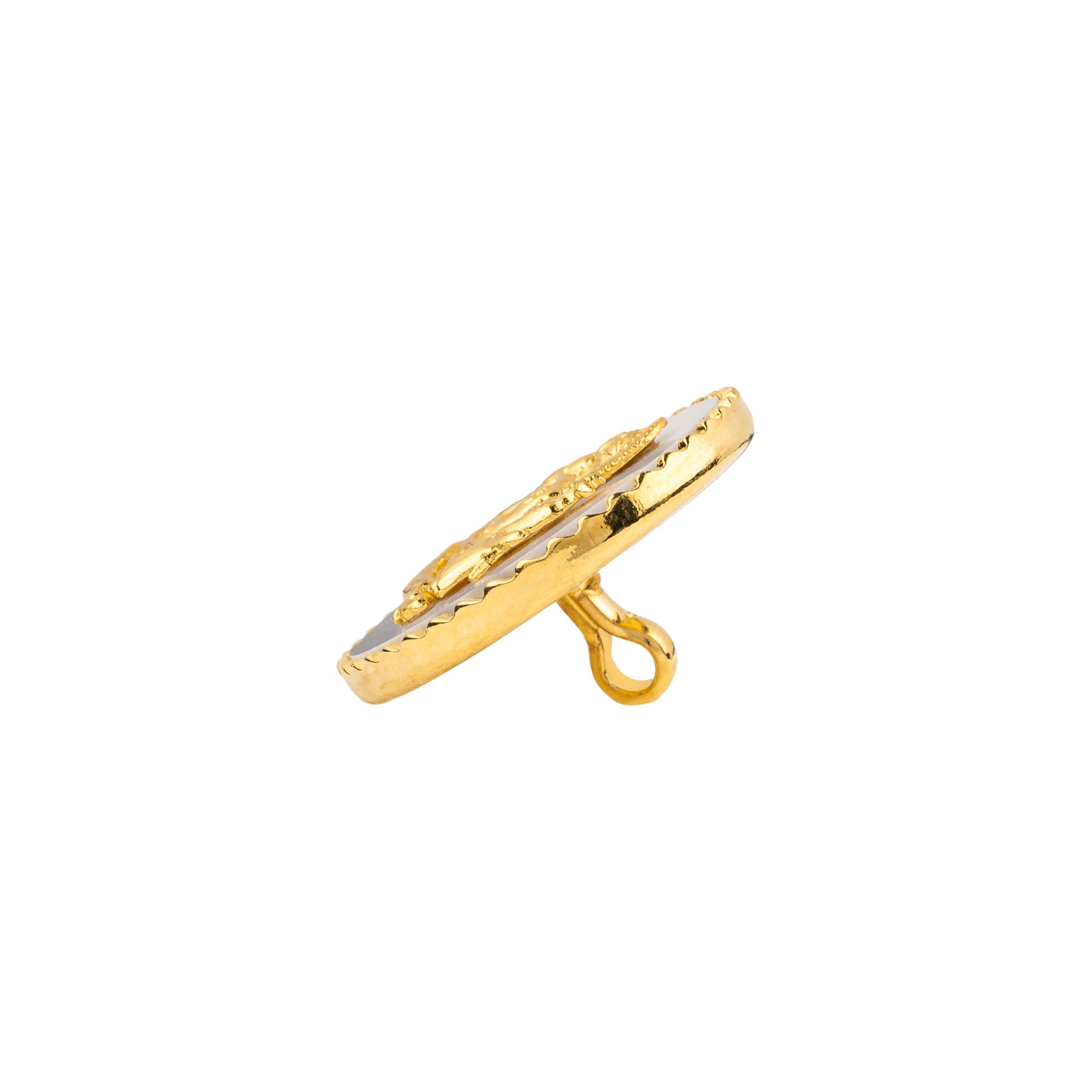 Mewar Clan Gold Plated White Buttons