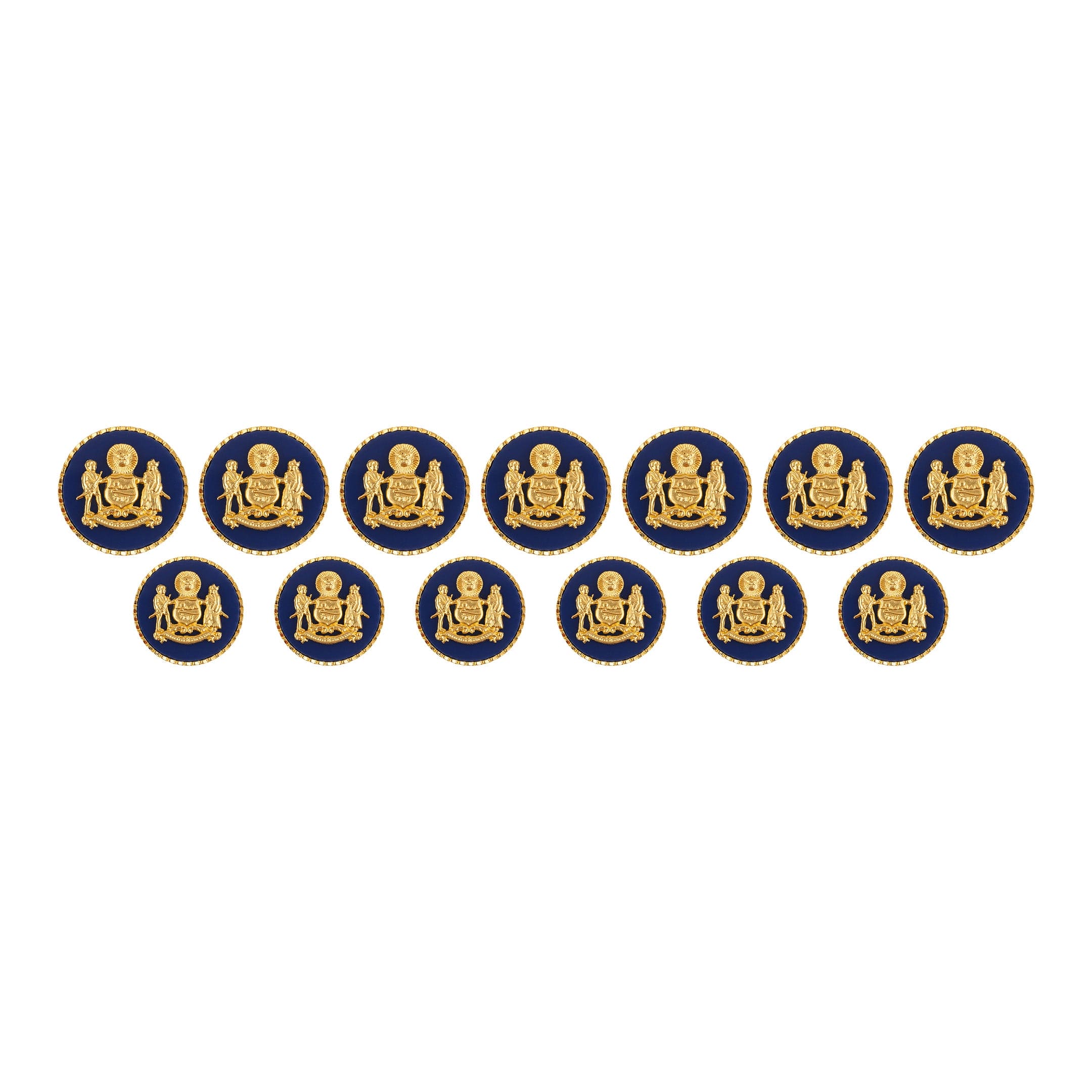 Mewar Clan Gold Plated Blue Buttons