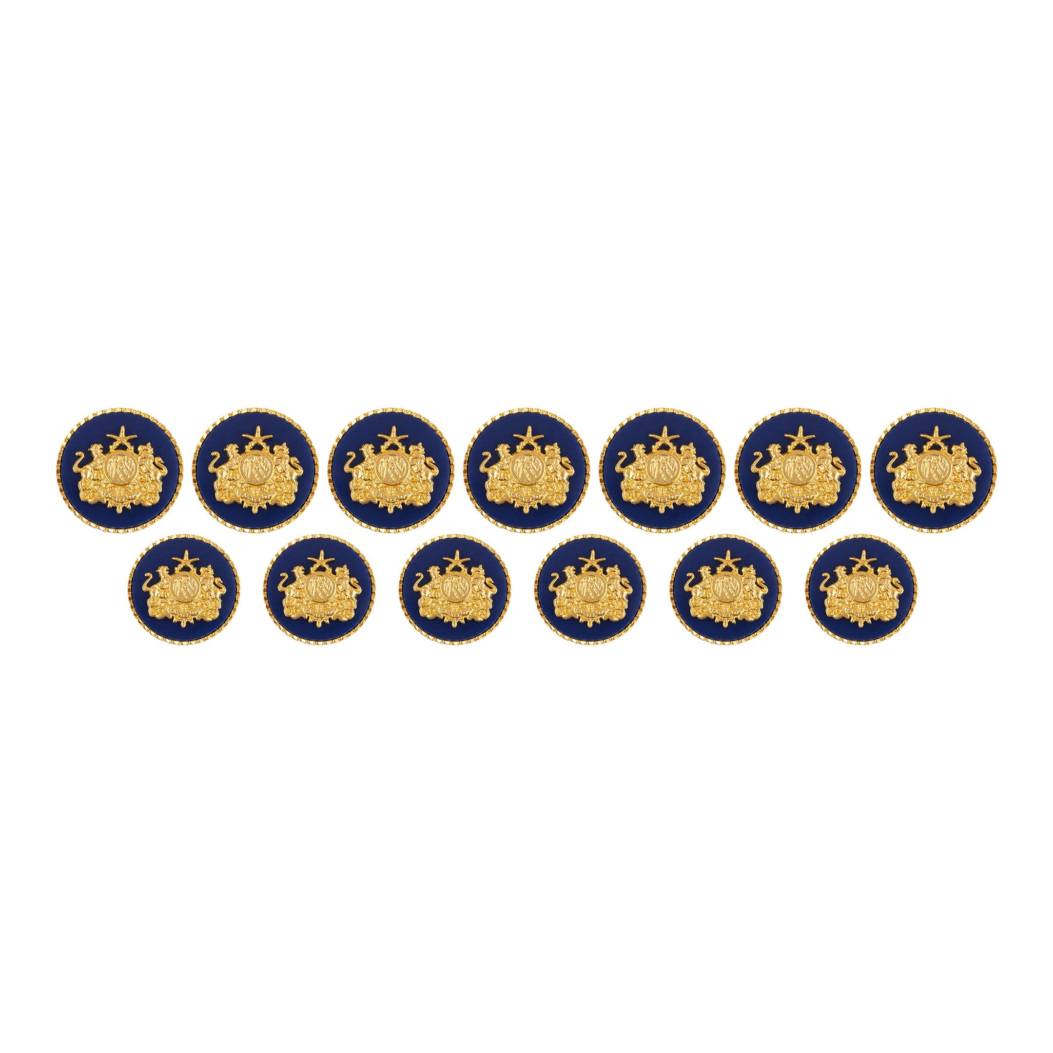 Sirohi Clan Gold Plated Blue Buttons