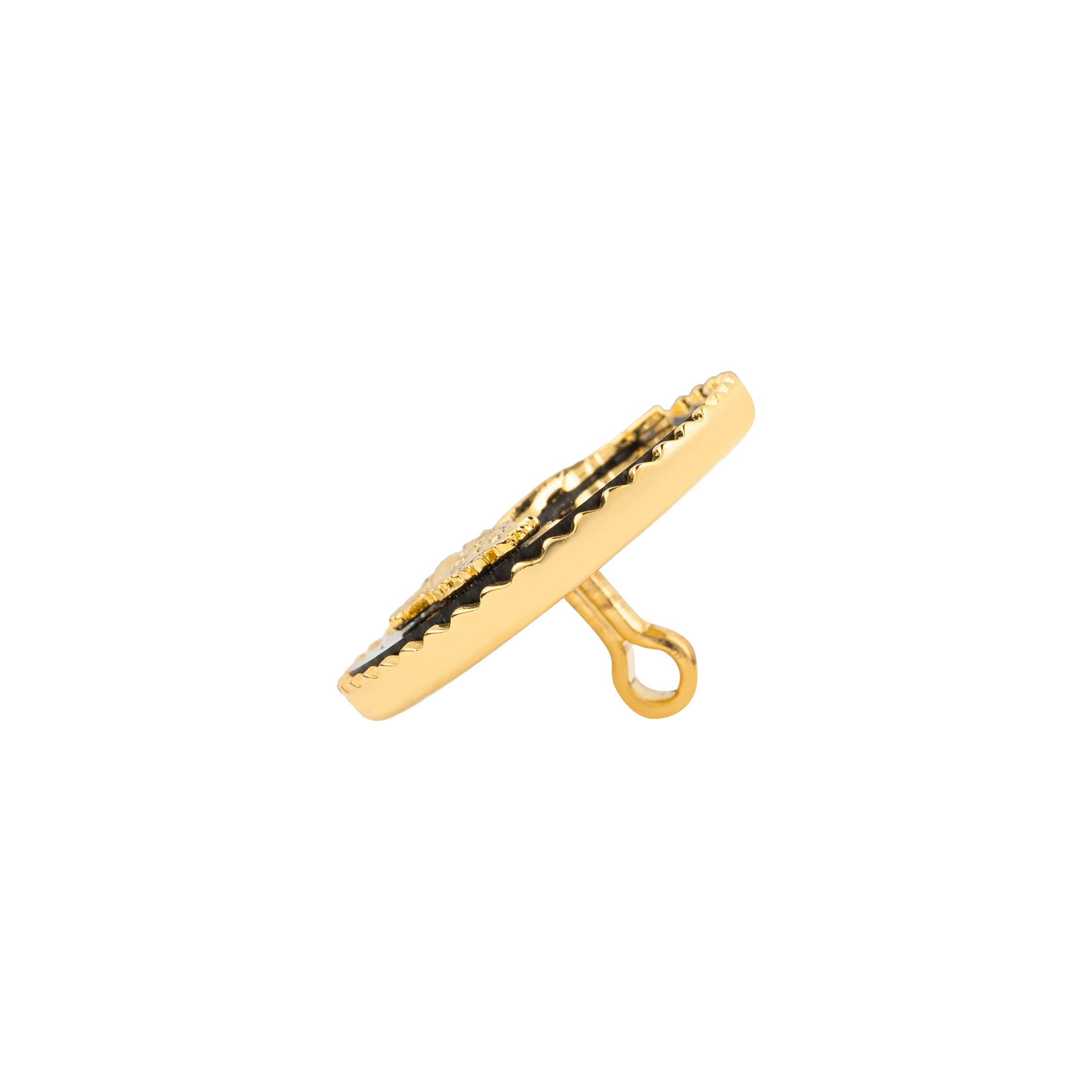 Marwar Eagle Handcrafted Gold-Plated Black Buttons