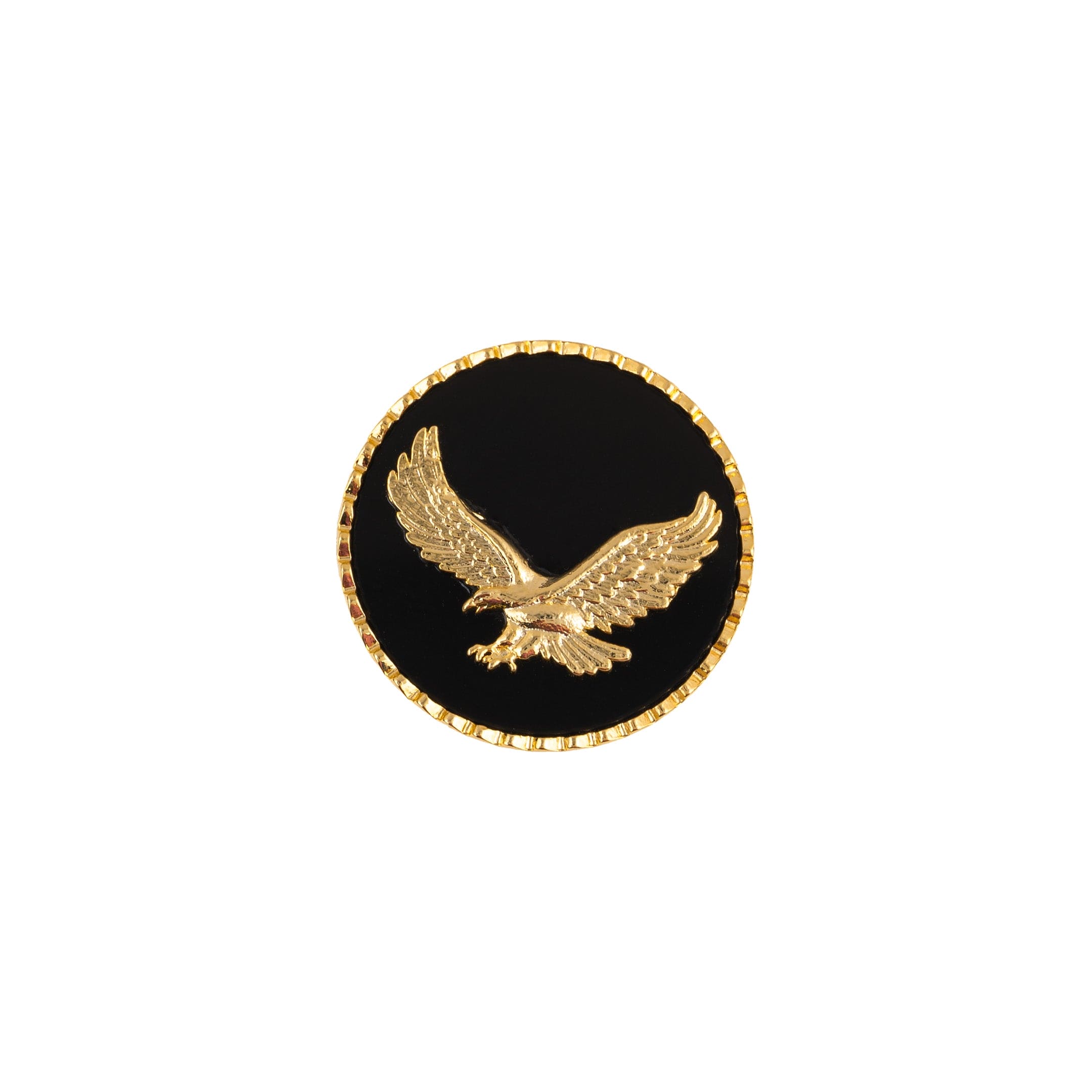Marwar Eagle Handcrafted Gold-Plated Black Buttons