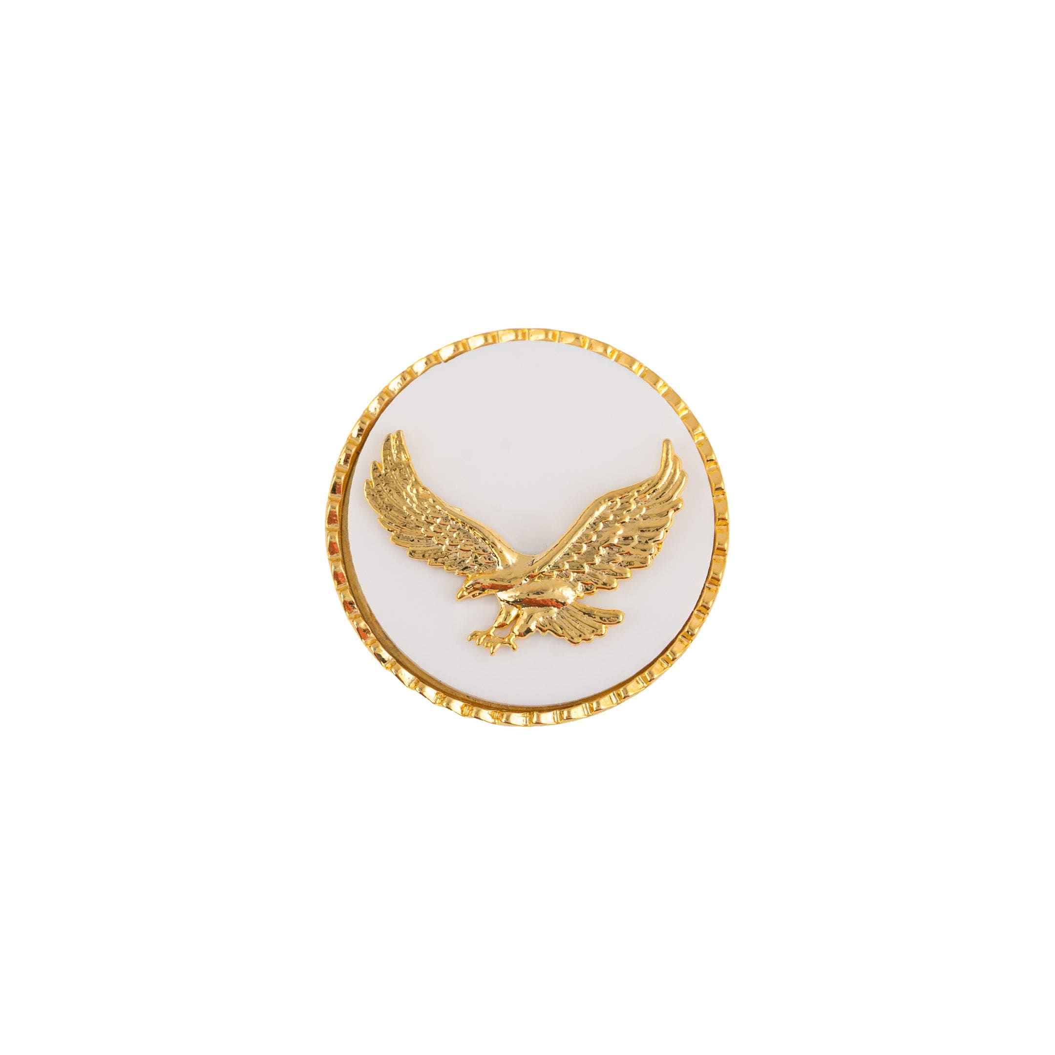 Marwar Eagle Handcrafted Gold-Plated White Buttons