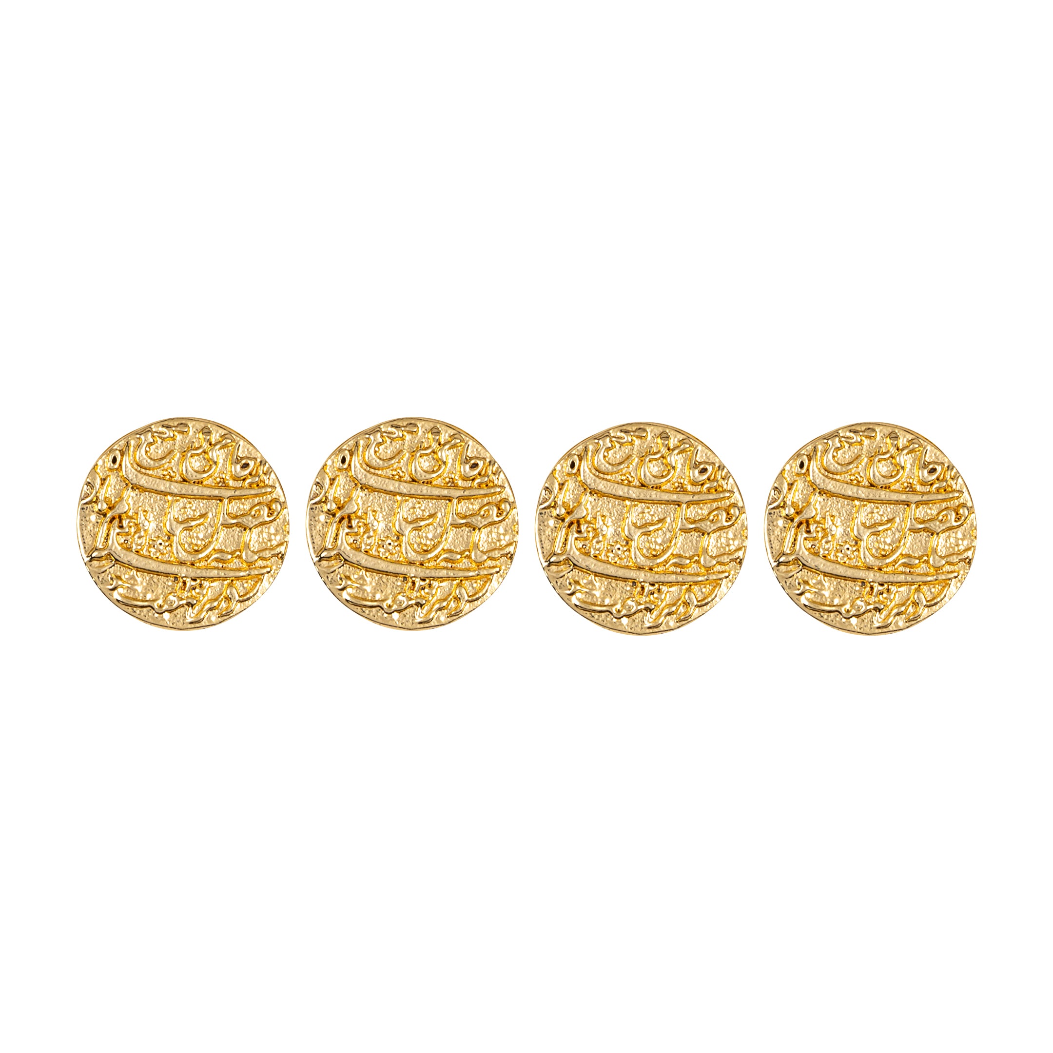 Gold Plated Mohar Kurta Button Set of 4