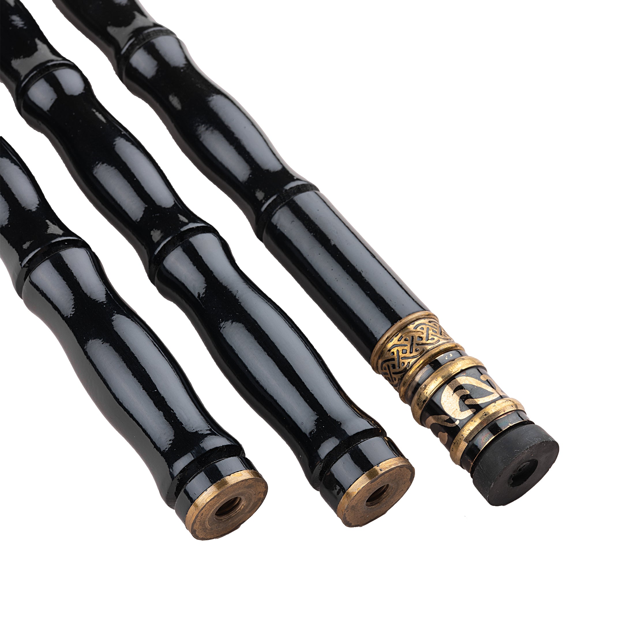 Elegant Folding Beechwood Natural Polish Walking Stick with Carved Derby Handle