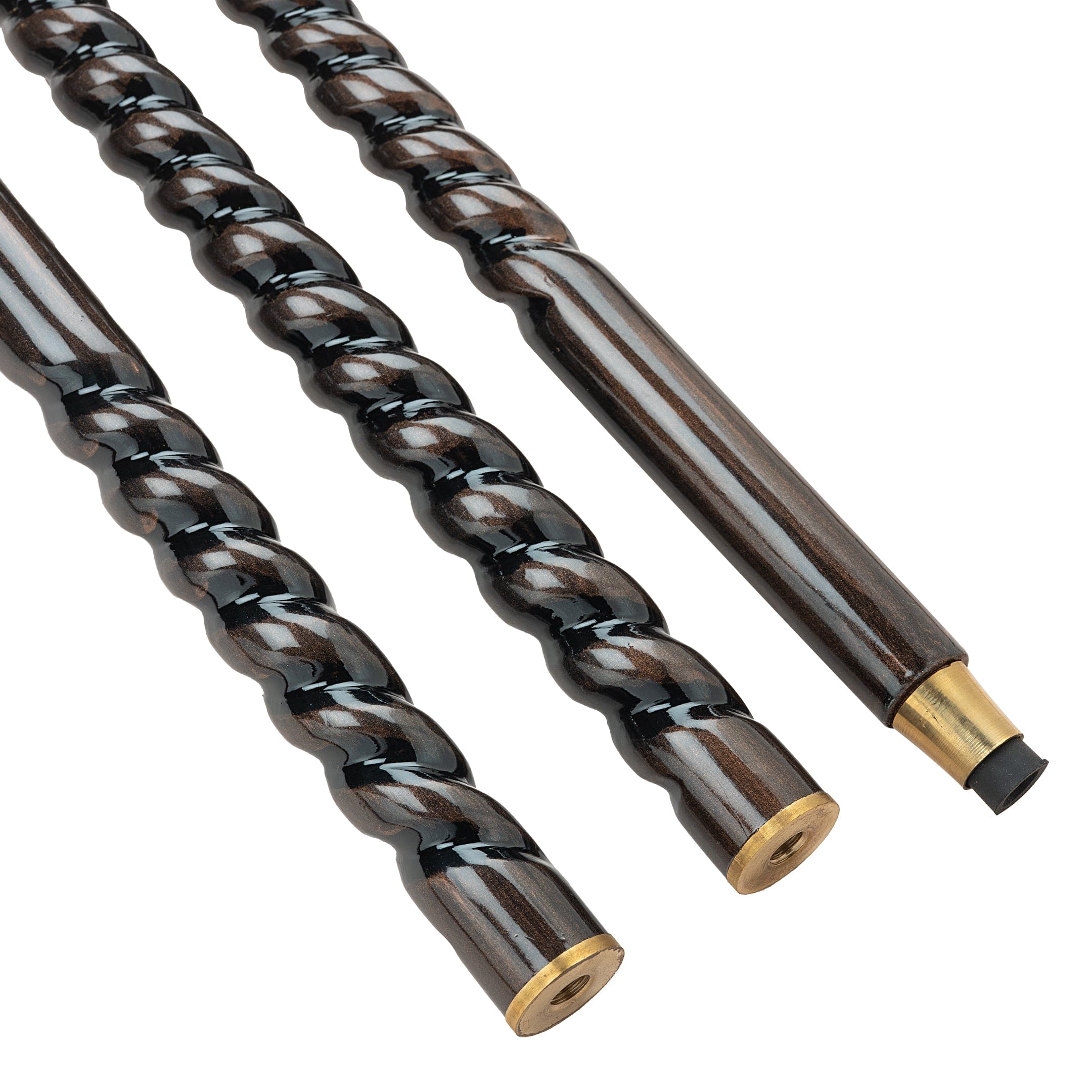 Copper Shade Handcrafted Beechwood Folding Walking Stick with Twisted Barrel Handle