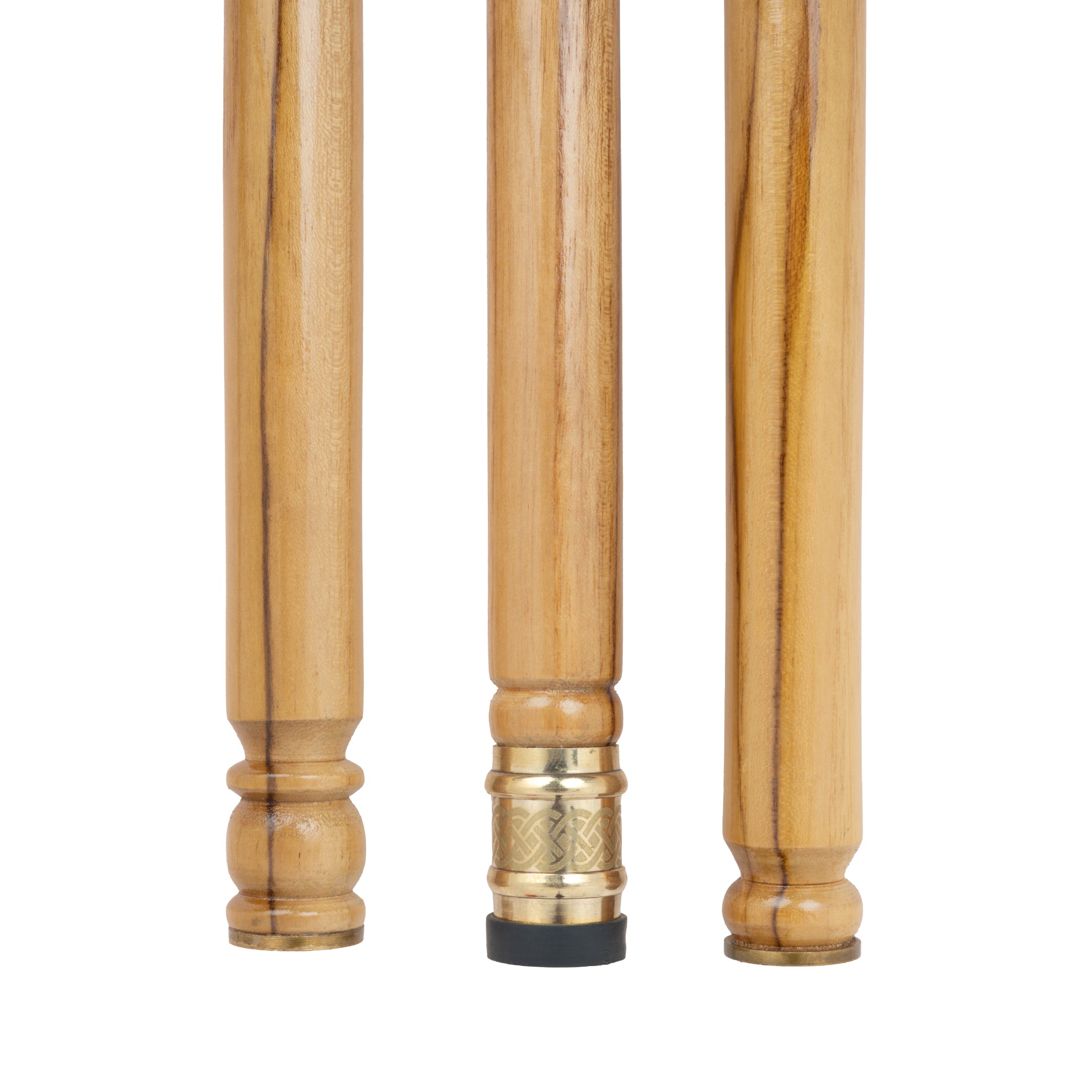Regal Handcrafted Teak Natural Polish Walking Stick with Ornate Brass Knob Handle