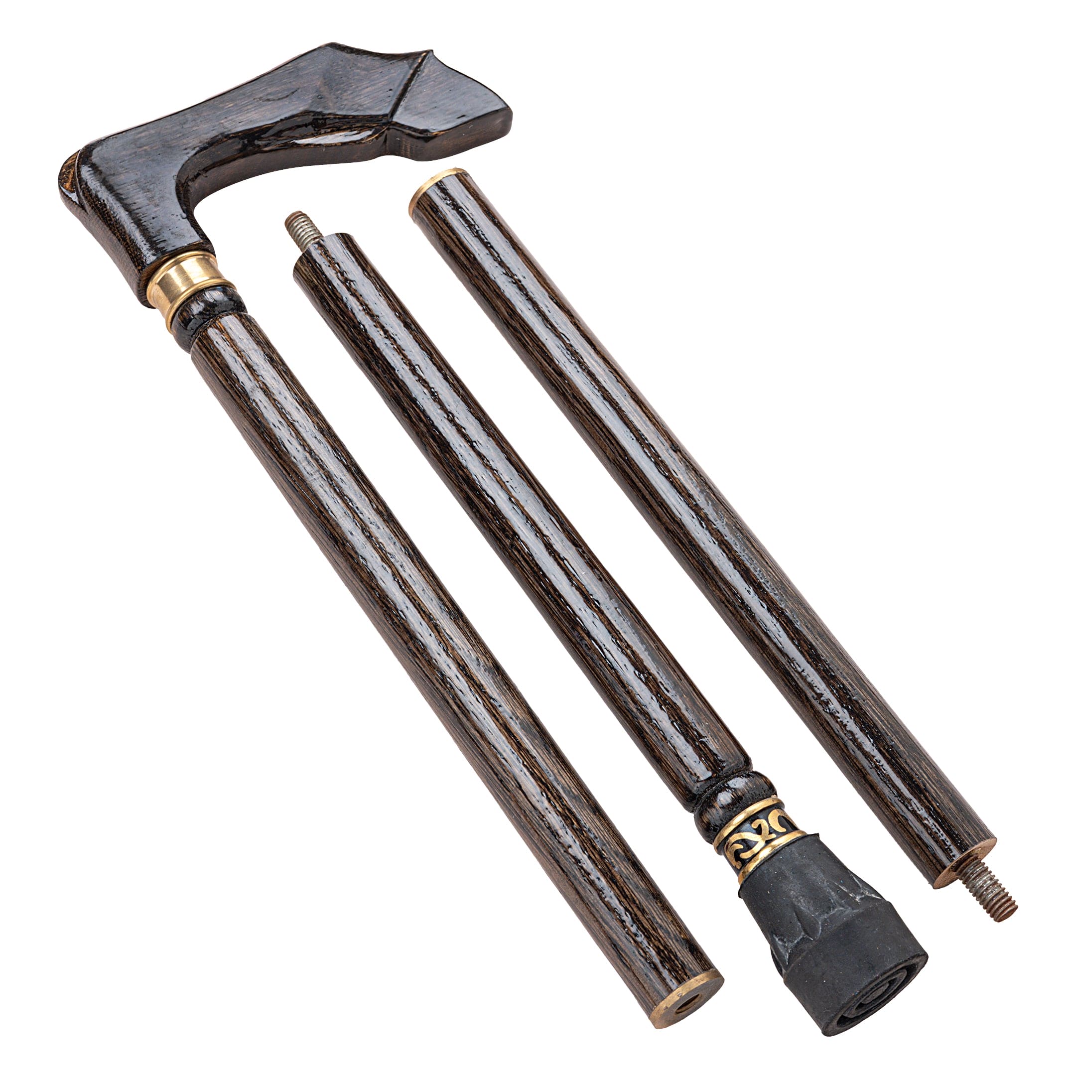 Horseleg Inspired walking Stick crafted in Walnut Shade Indian Rosewood