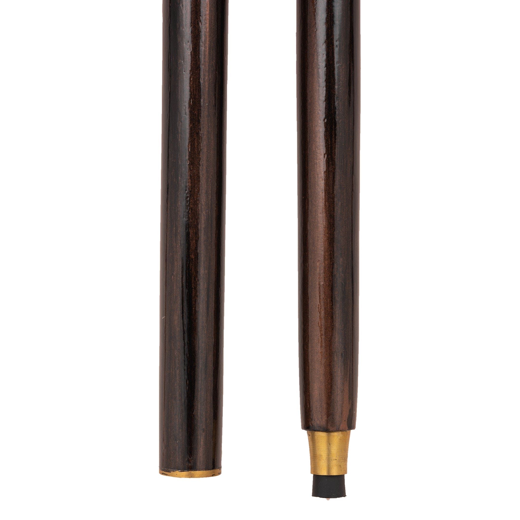 Handcrafted Short Beechwood Two-Fold Walking Stick with Chrome Soccer Ball Knob Handle