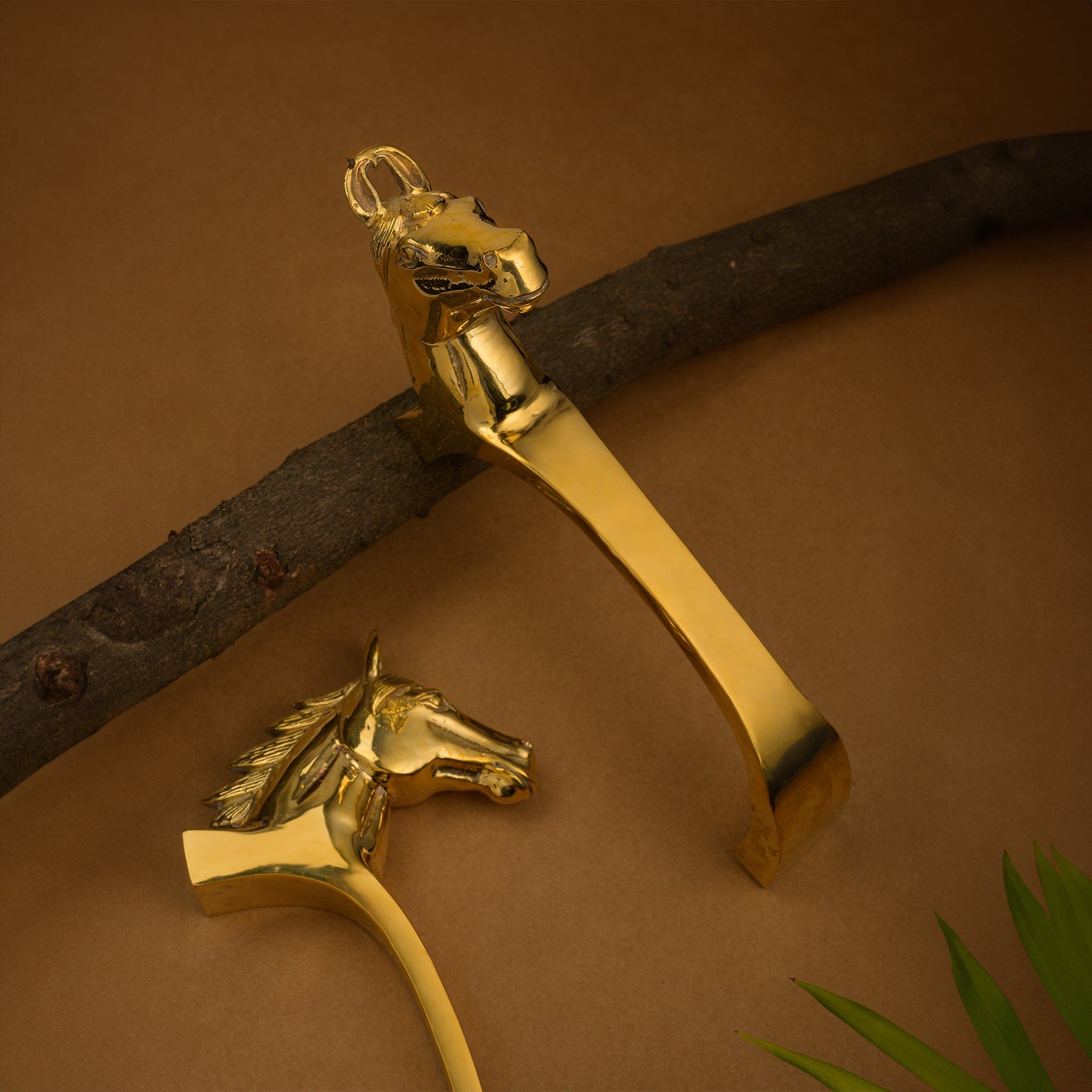 Luxurious Stallion Head Brass Metal Door Handle