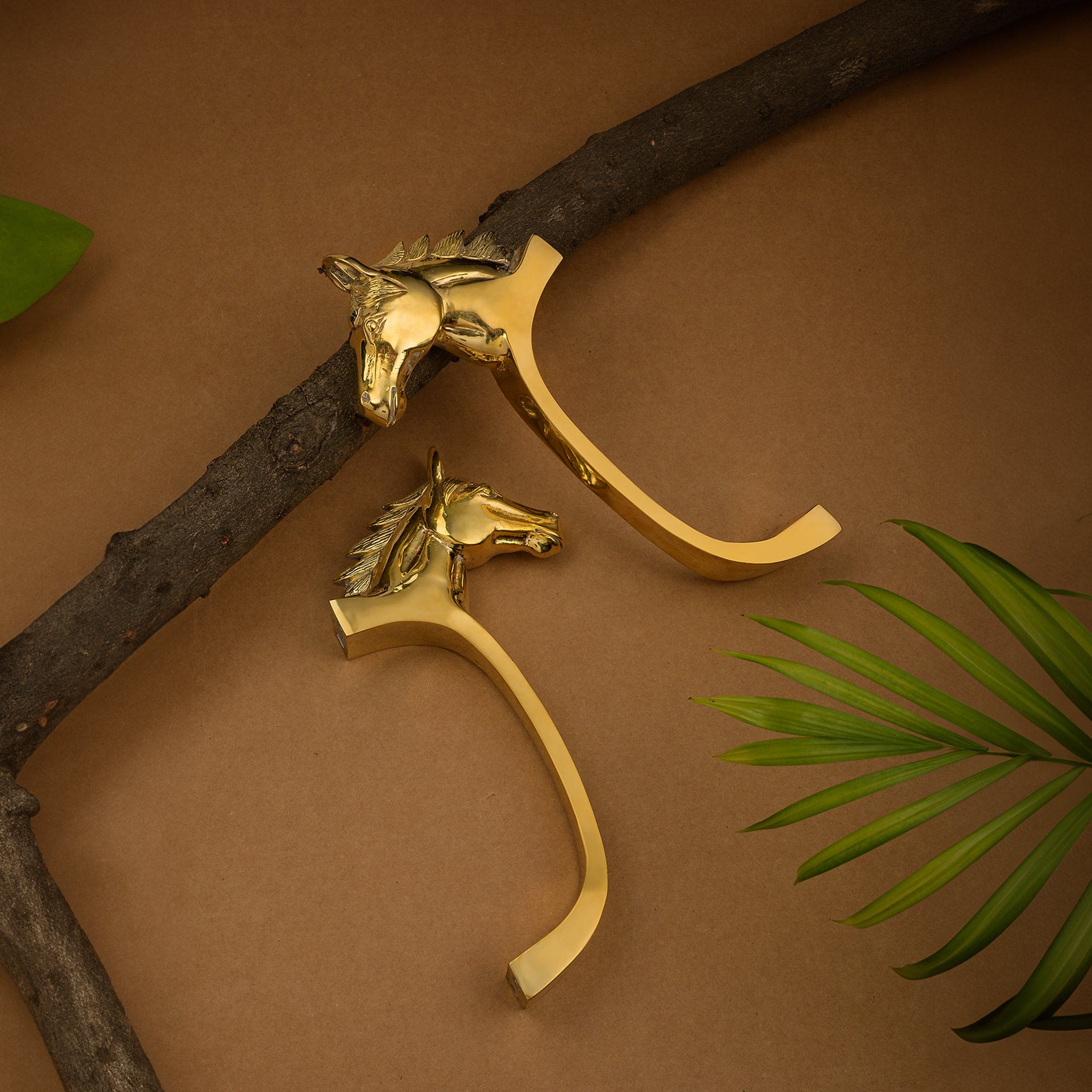 Luxurious Stallion Head Brass Metal Door Handle