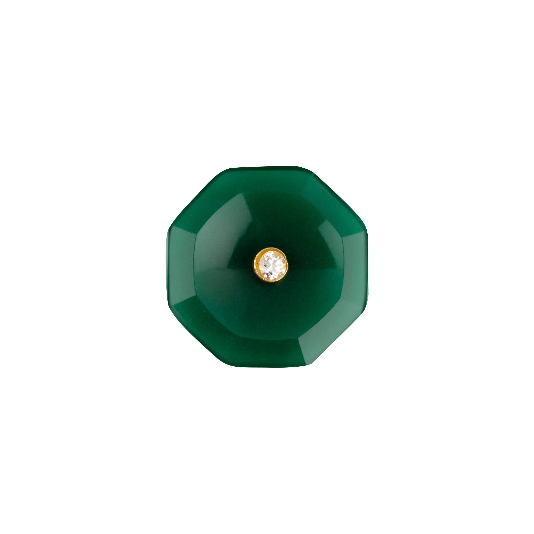 Octa Green Convex Onyx Buttons