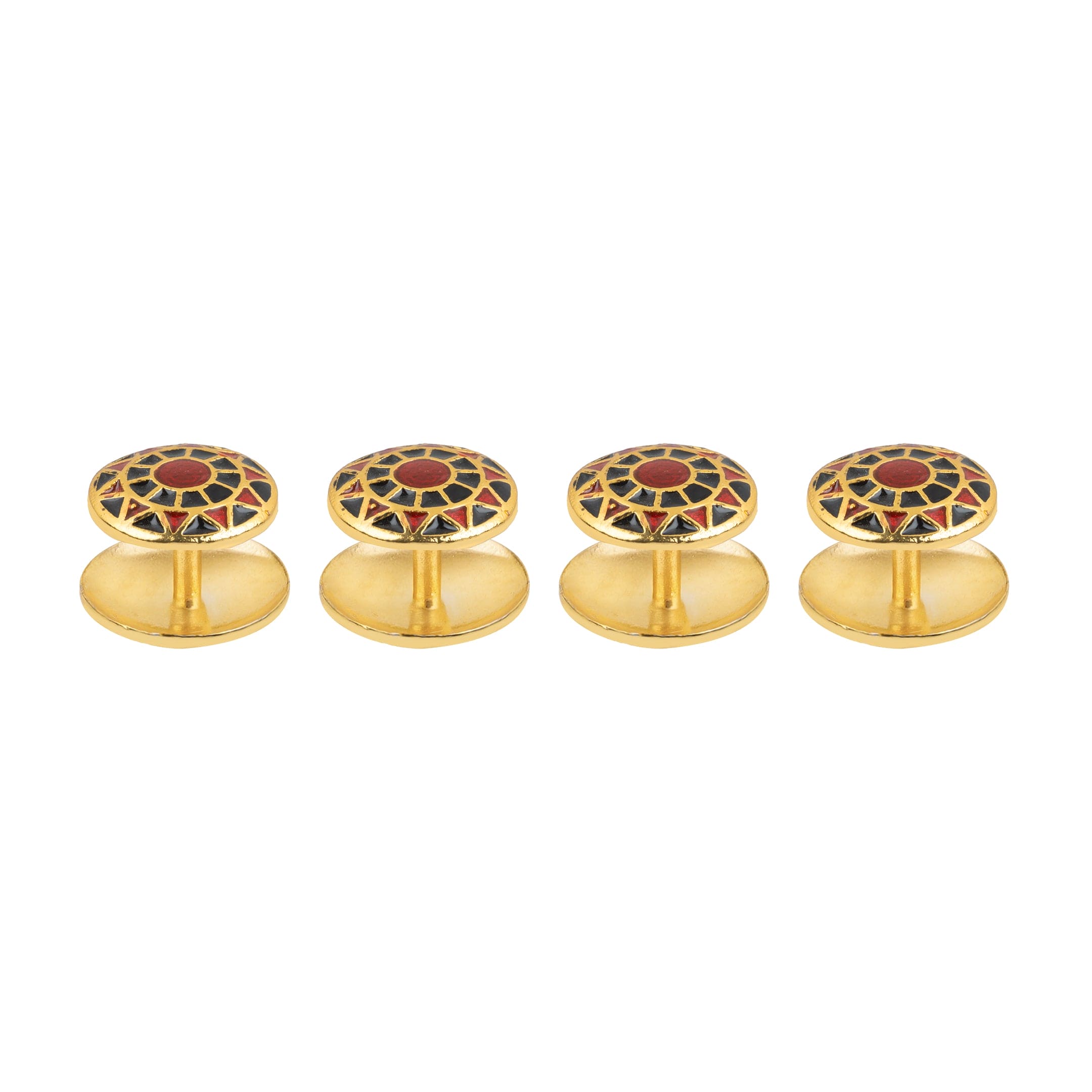 Mughal Jali Inspired Handcrafted Gold Plated Kurta Button Set of 4