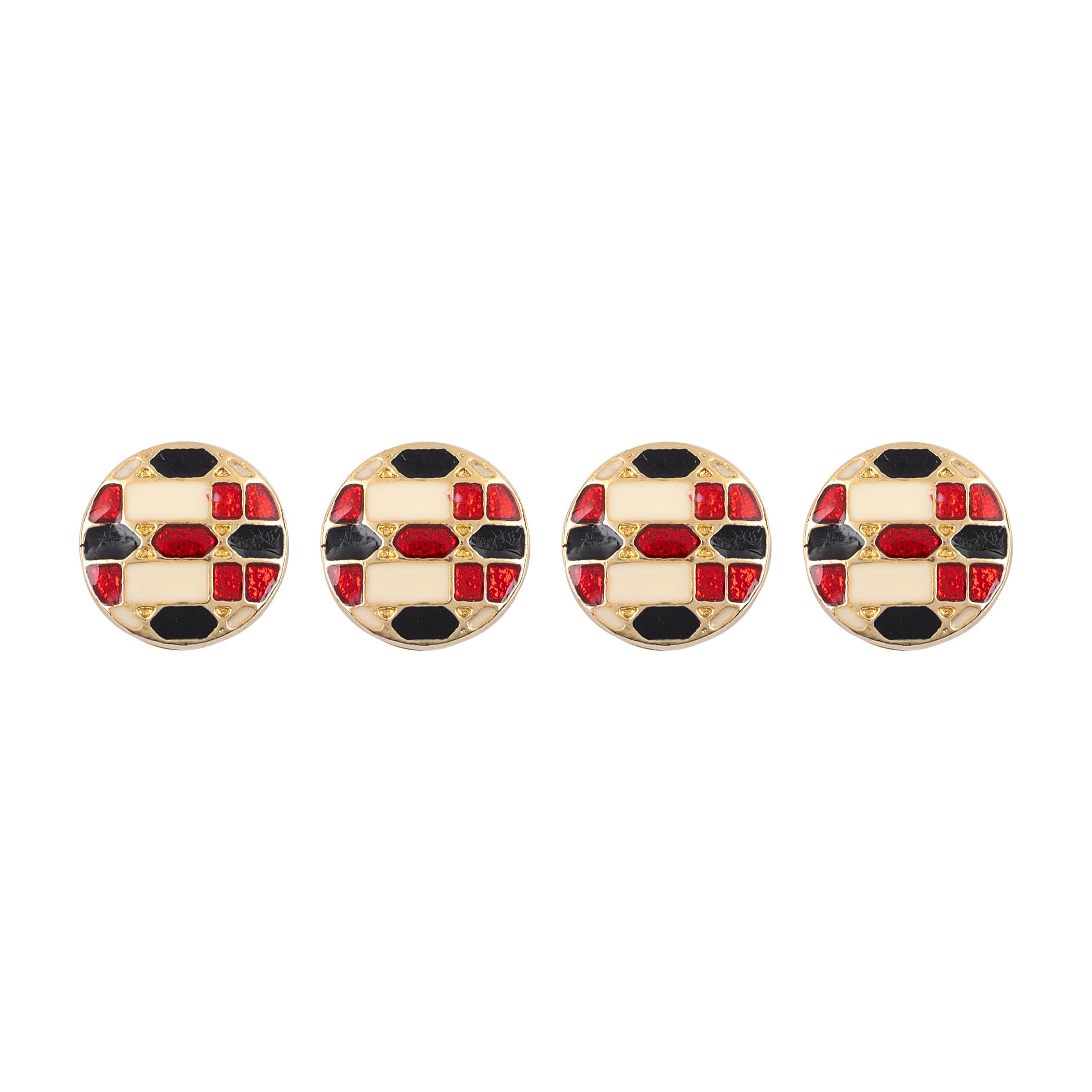 Mughal Pietra Dura Inspired Handcrafted Gold Plated Kurta Button