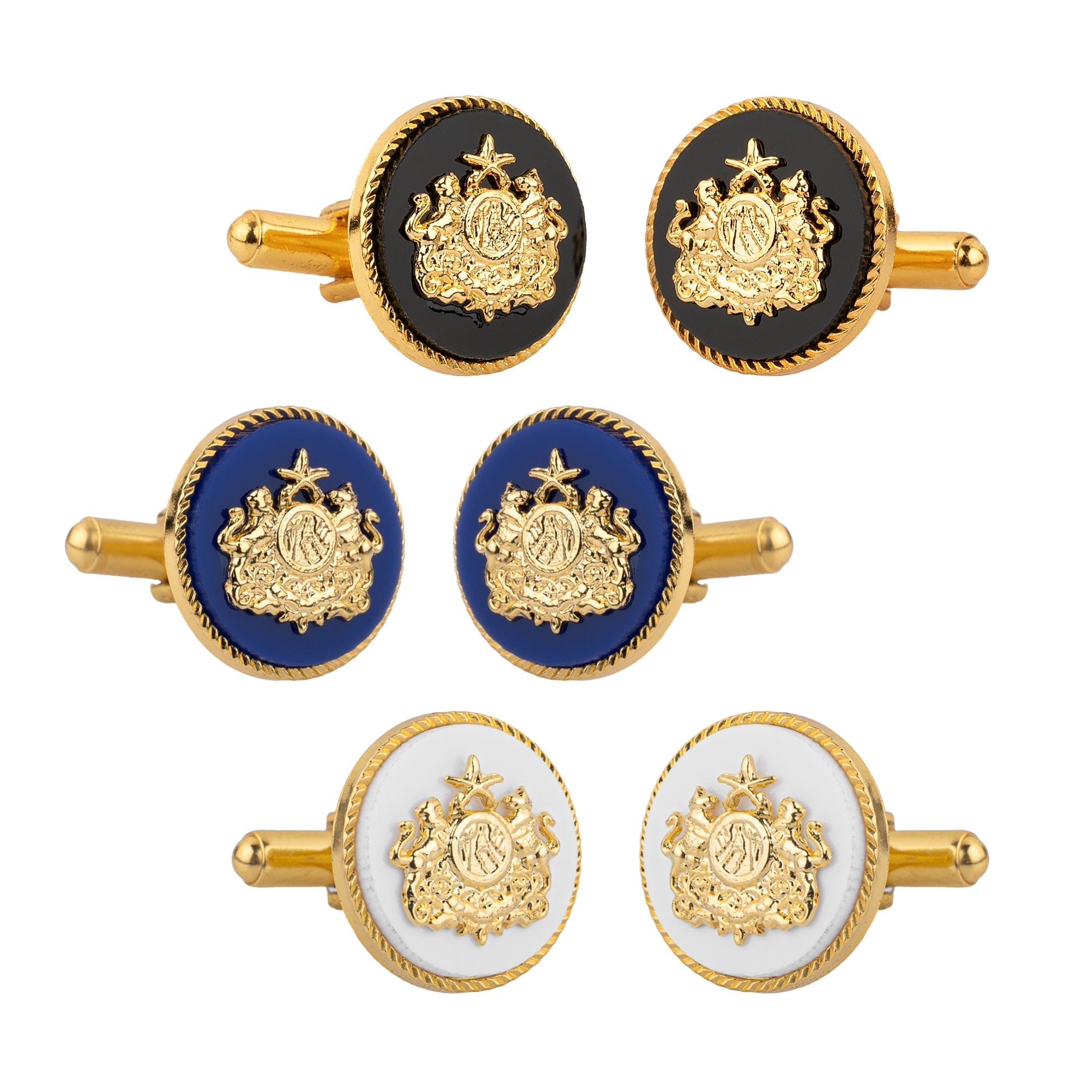 Black Sirohi Clan Gold Plated Cufflinks
