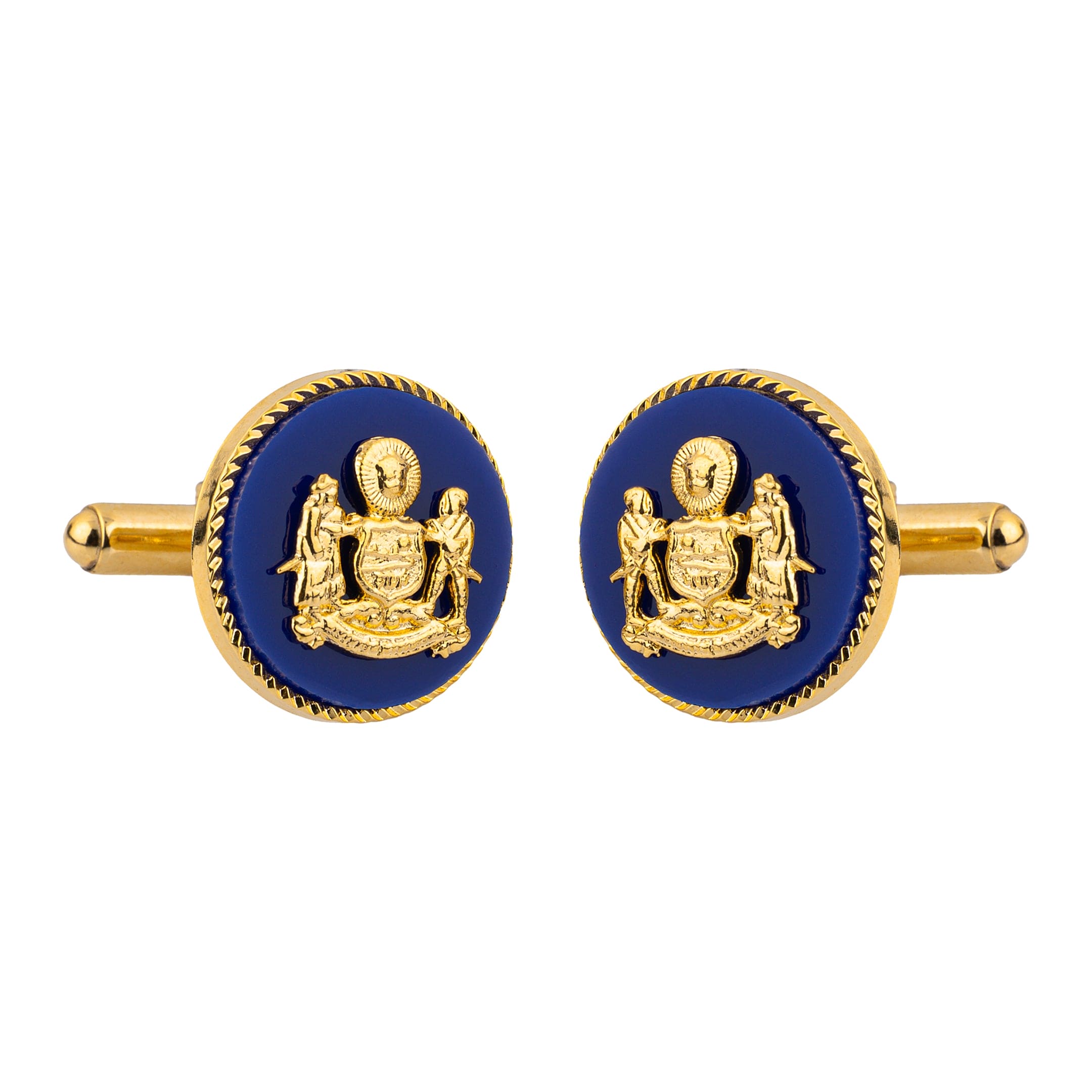 Blue Mewar Clan Gold Plated Cufflinks