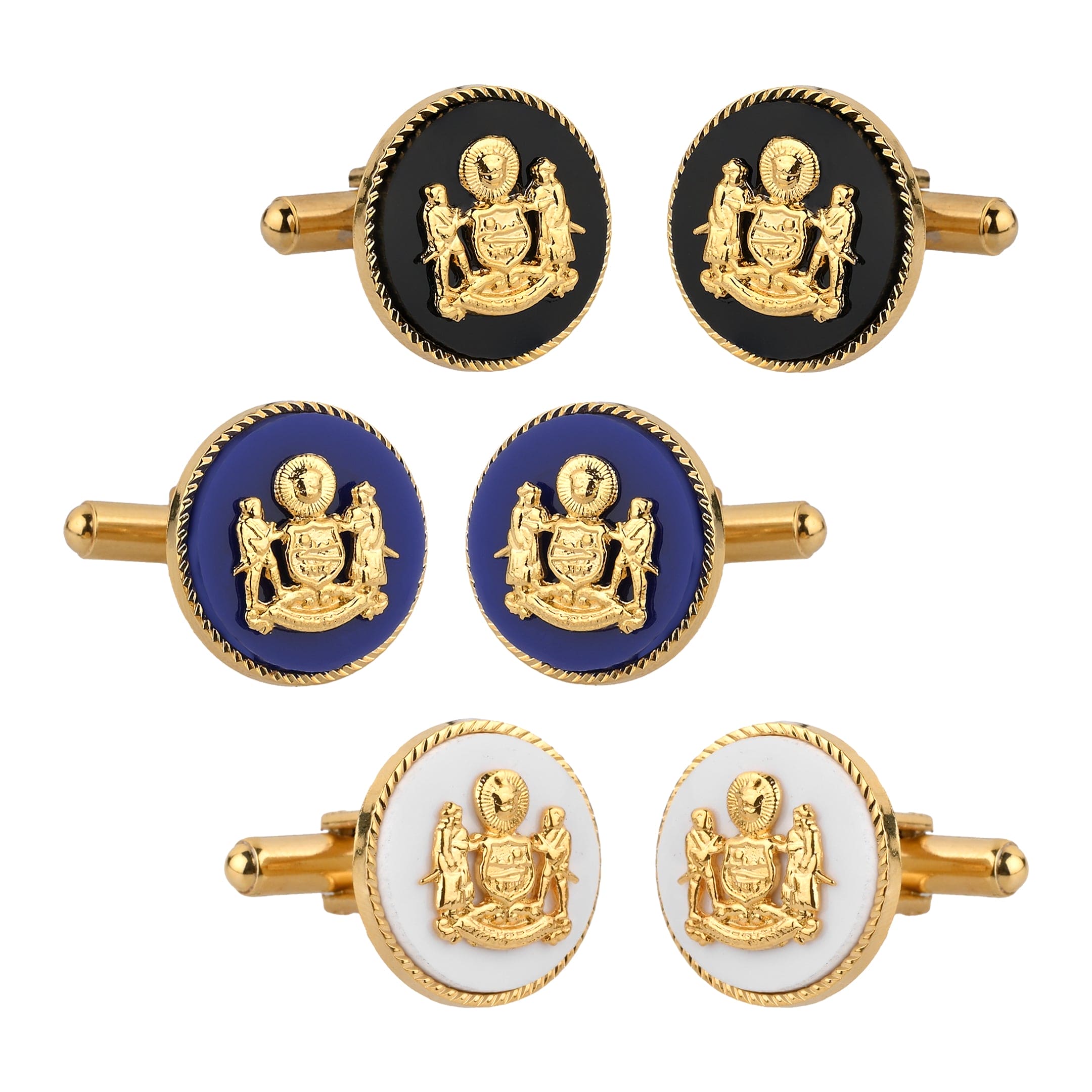 Black Mewar Clan Gold Plated Cufflinks