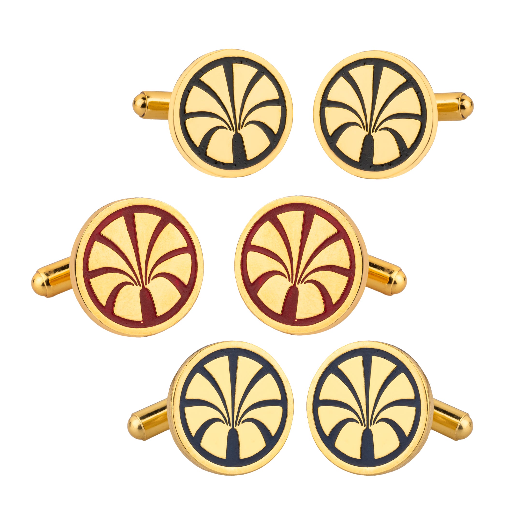 Royal Oasis Heritage Blue Enamel Gold Plated Cufflinks