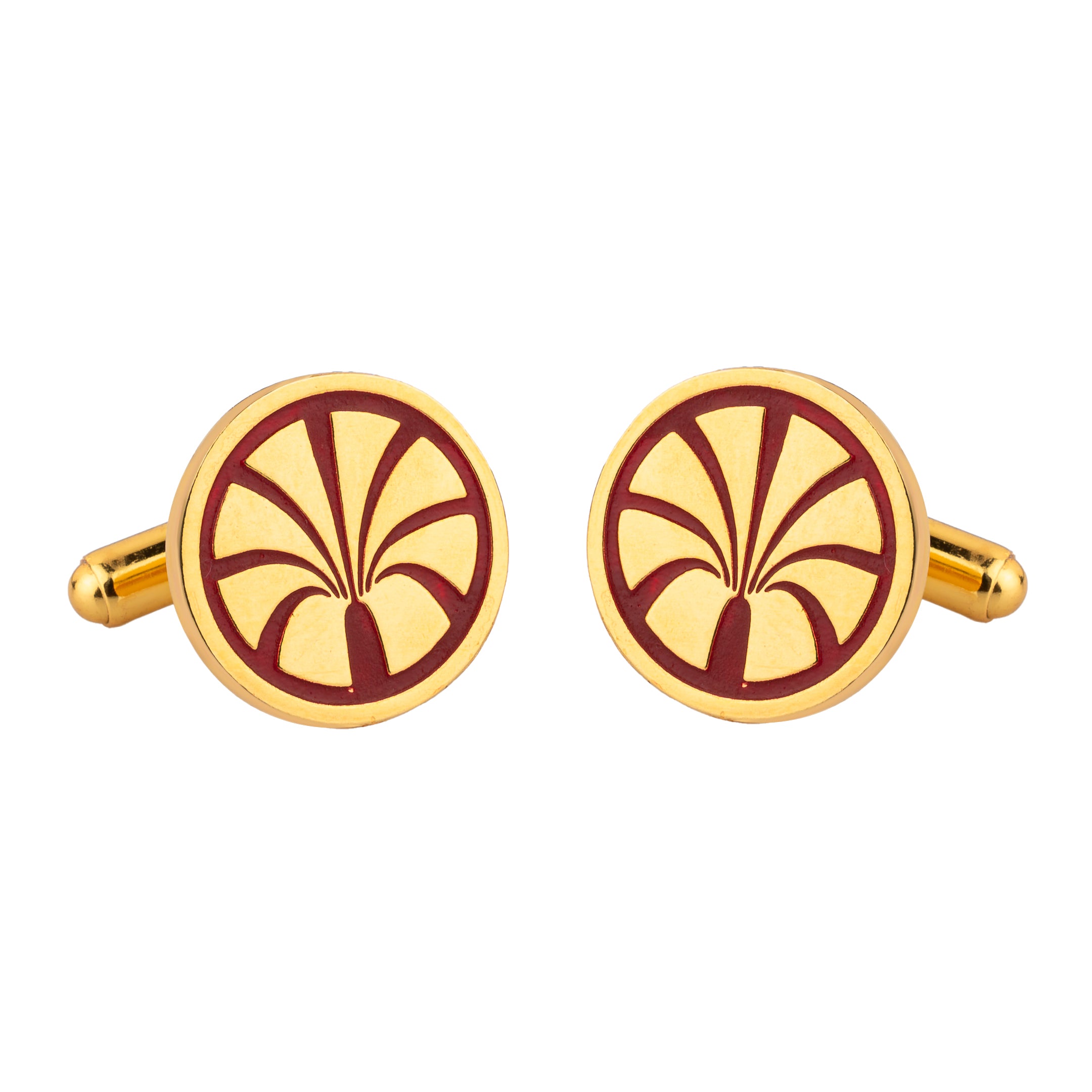 Royal Oasis Heritage Red Enamel Gold Plated Cufflinks