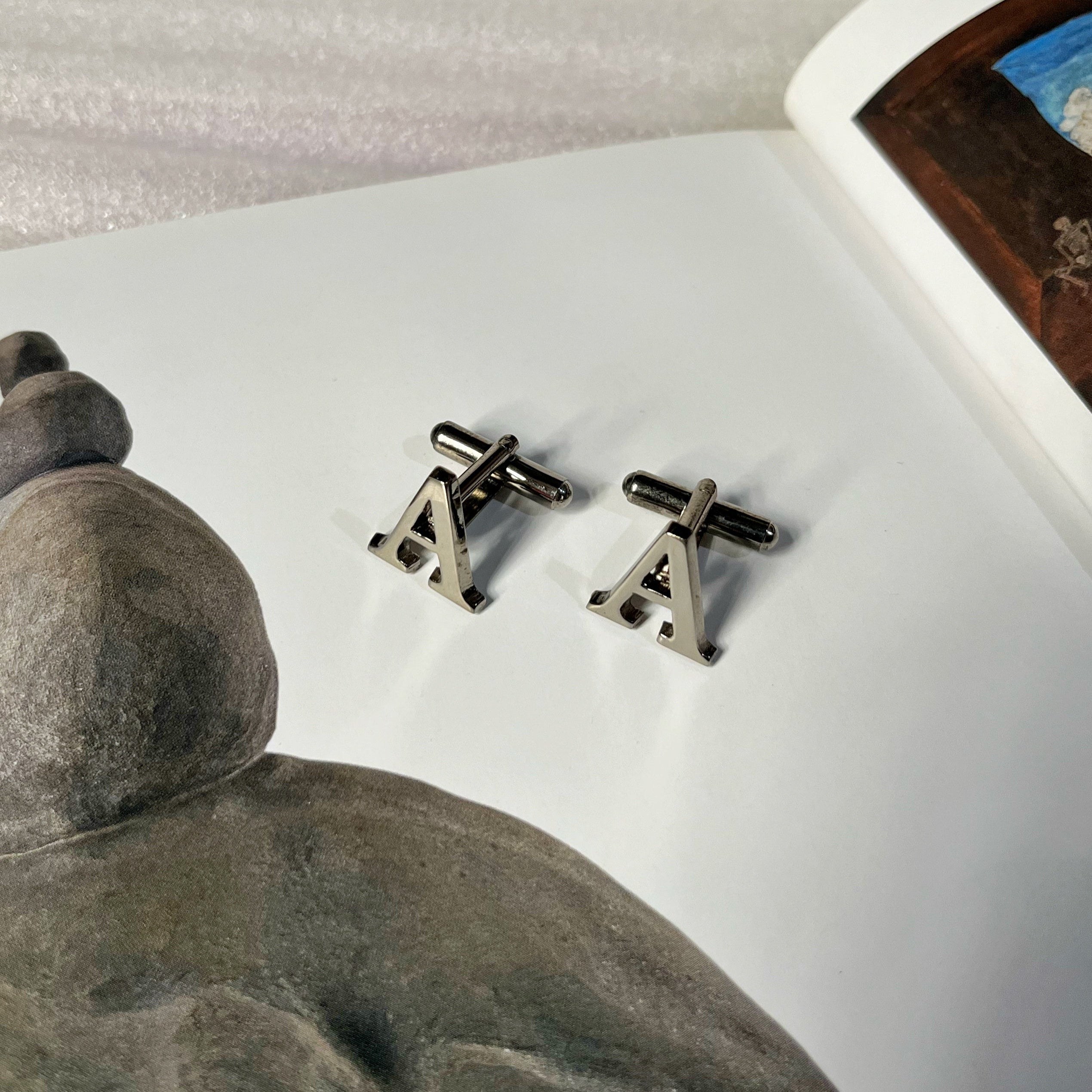 Single Letter Initial Cufflinks