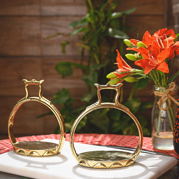 Handcrafted Classic Brass Metal Polo Stirrups with Oval Base Horse