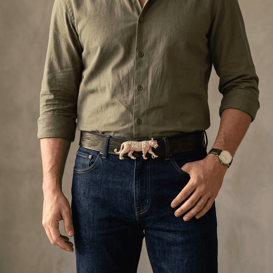 Handcrafted Tiger Belt