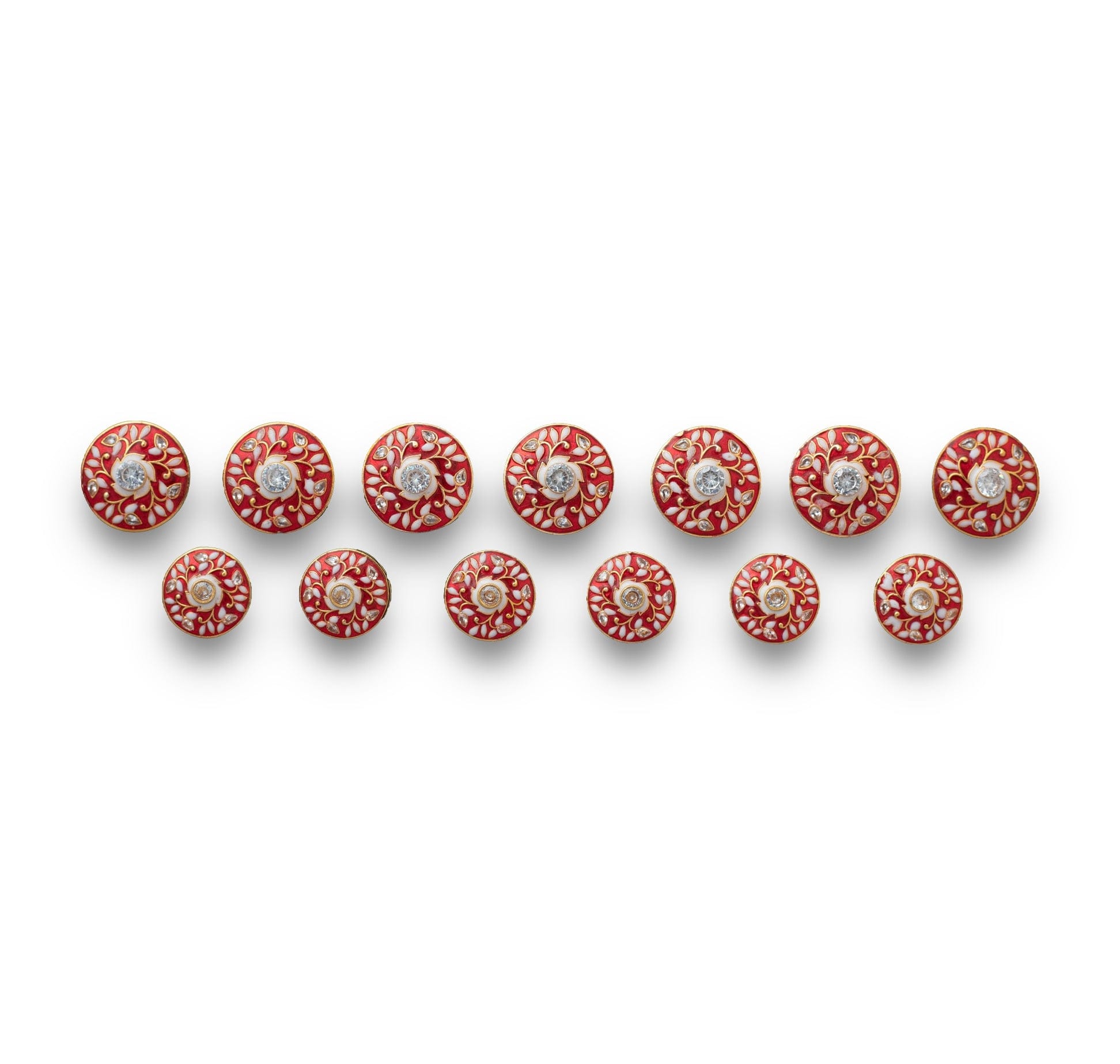 Handcrafted Red Floral Buttons | Blazer Button Set | Coat Buttons | JRT Handicrafts