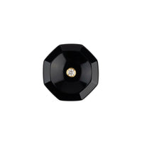 Octa Black Convex Onyx Buttons