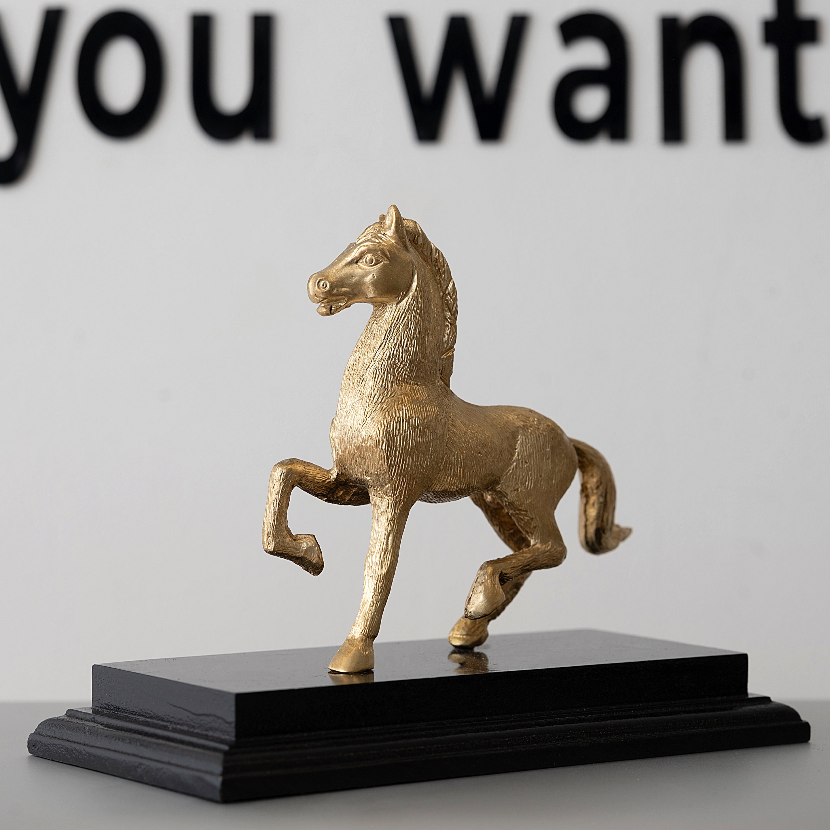 Brass Metallic Galloping Horse Trophy