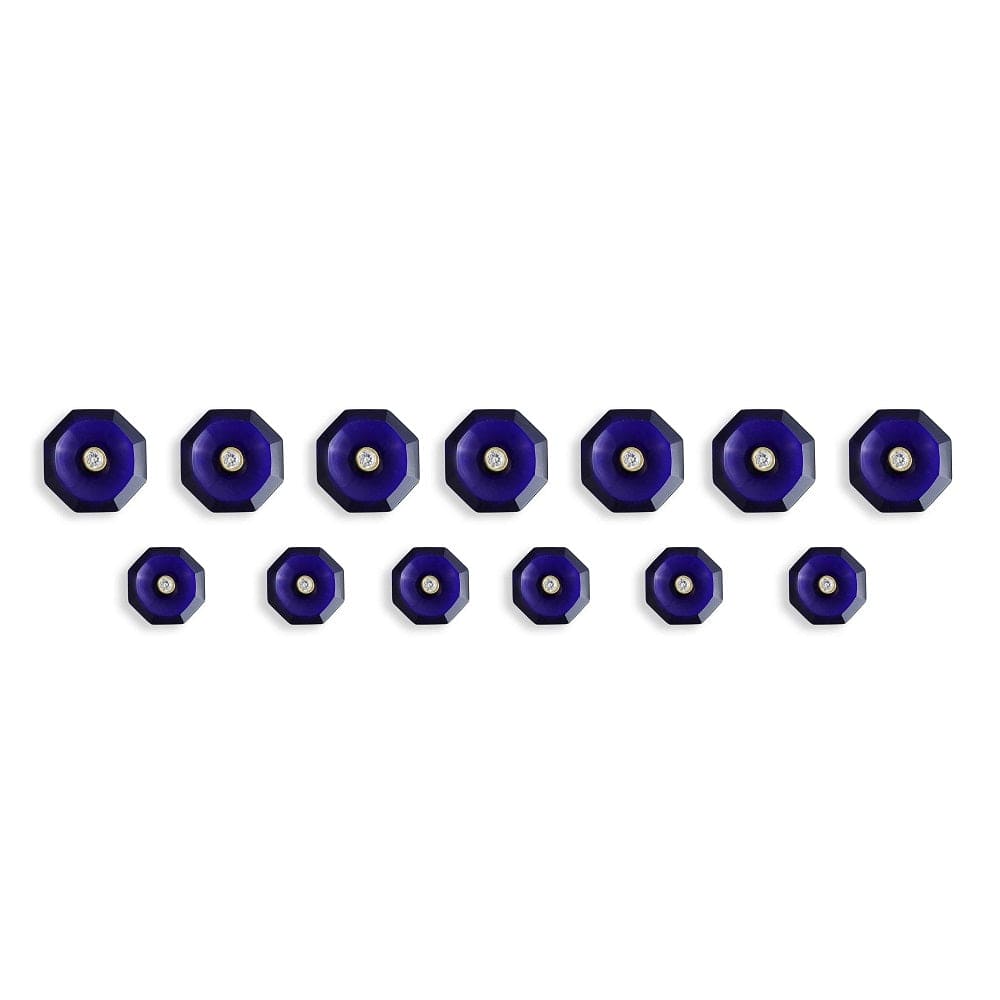 Blue Onyx Concave Buttons