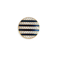 Blue Stripe Enamel Buttons