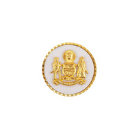 Mewar Clan Gold Plated White Buttons