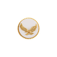Marwar Eagle Handcrafted Gold-Plated White Buttons