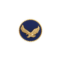 Marwar Eagle Handcrafted Gold-Plated Blue Buttons