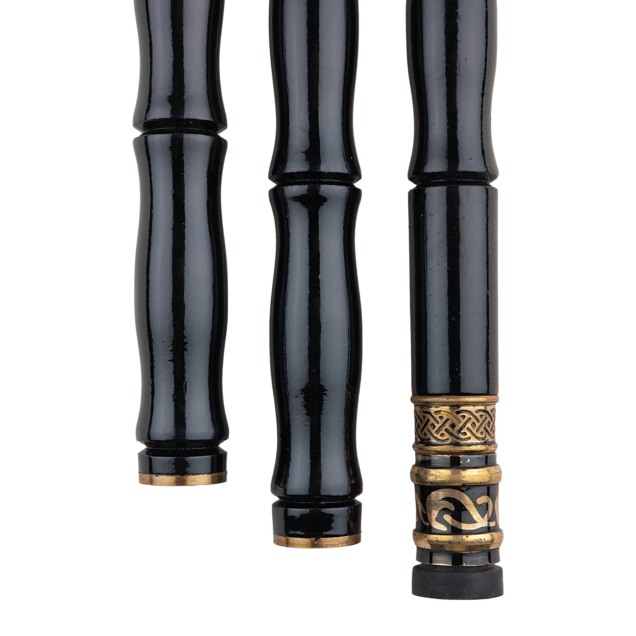 Elegant Folding Beechwood Natural Polish Walking Stick with Carved Derby Handle