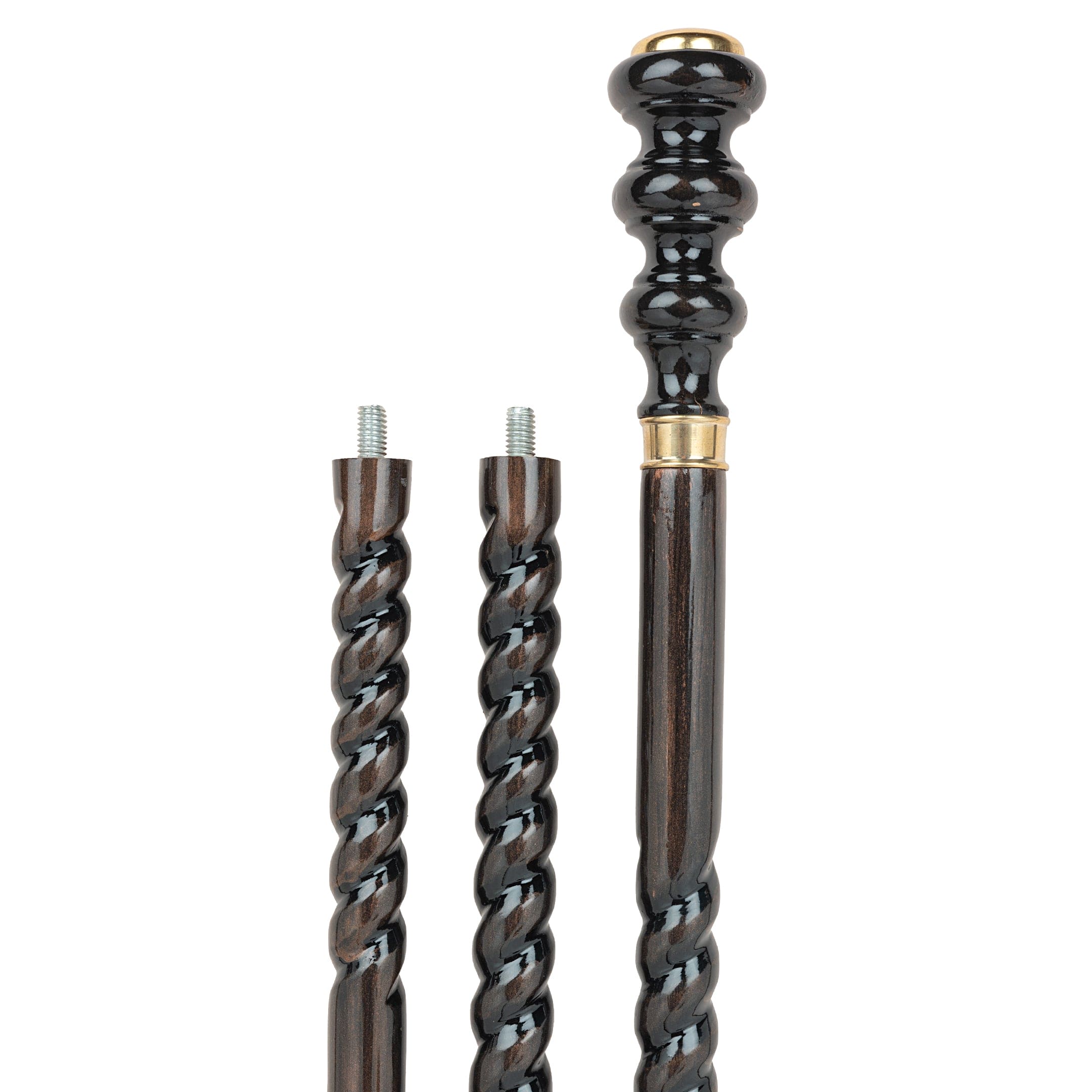 Copper Shade Handcrafted Beechwood Folding Walking Stick with Twisted Barrel Handle