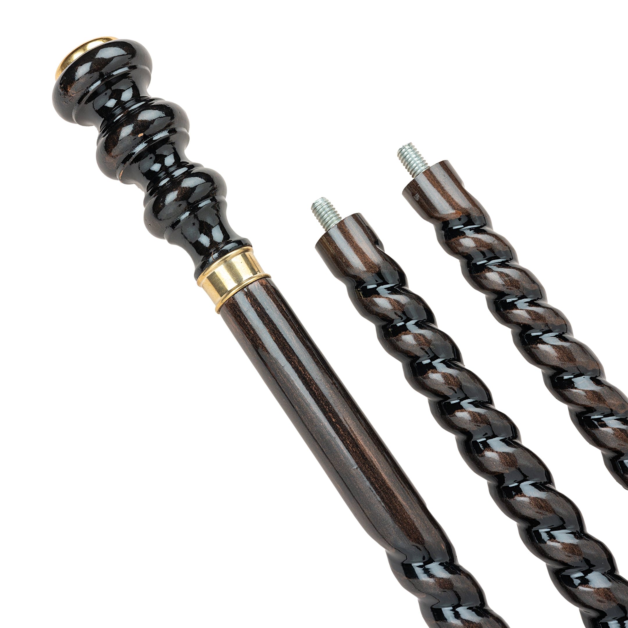 Copper Shade Handcrafted Beechwood Folding Walking Stick with Twisted Barrel Handle