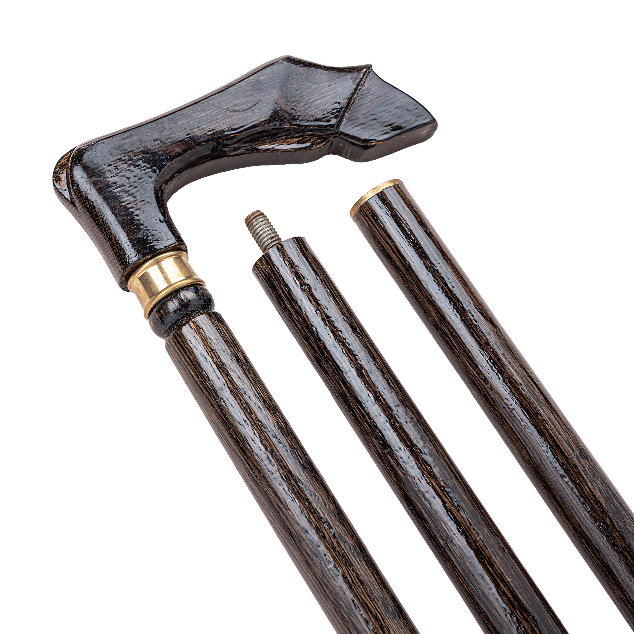 Horseleg Inspired walking Stick crafted in Walnut Shade Indian Rosewood