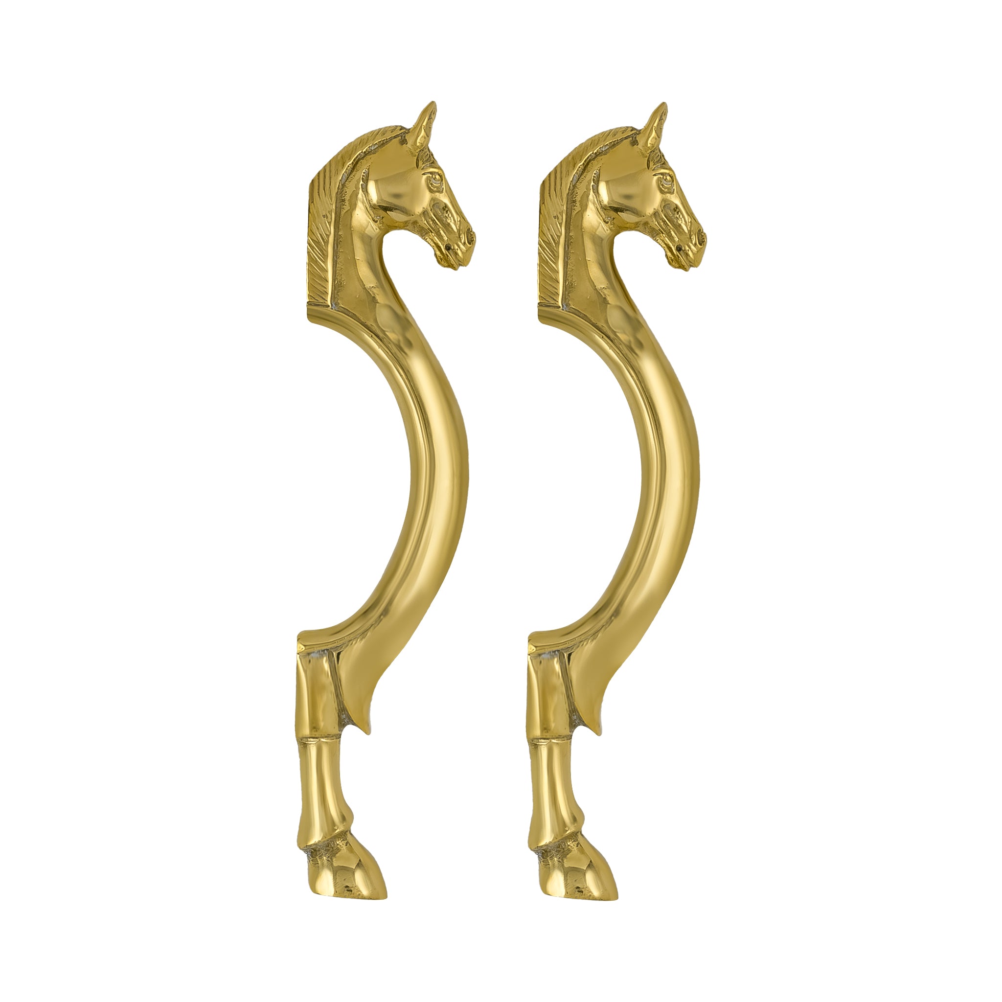 Luxury Horse-Shaped Brass Door Handle – Artisan Equestrian Décor