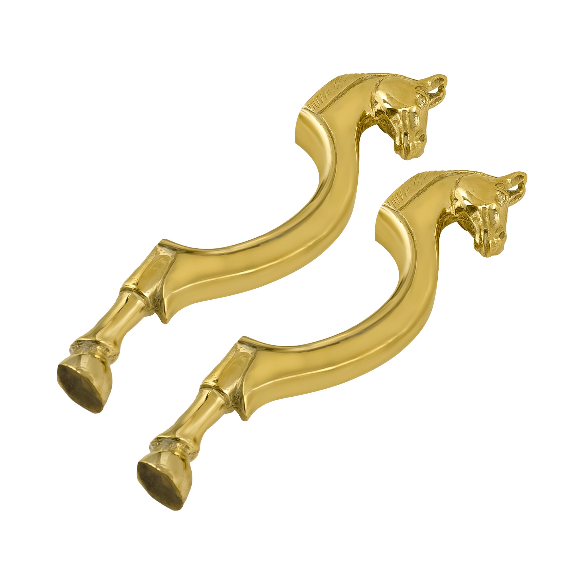 Luxury Horse-Shaped Brass Door Handle – Artisan Equestrian Décor