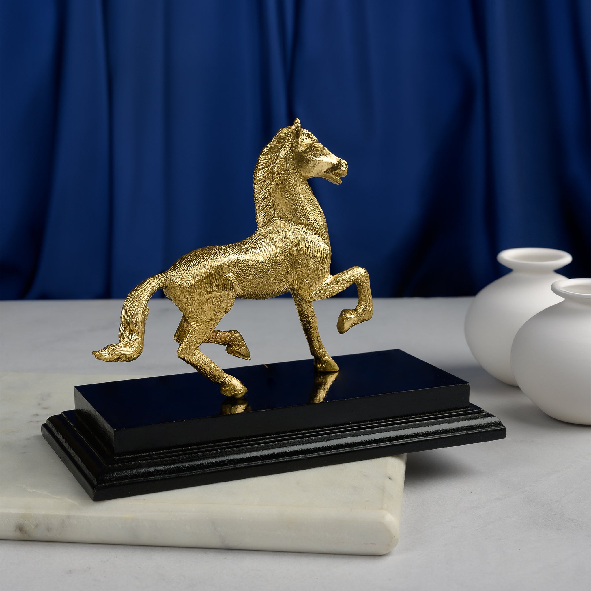 Brass Metallic Galloping Horse Trophy