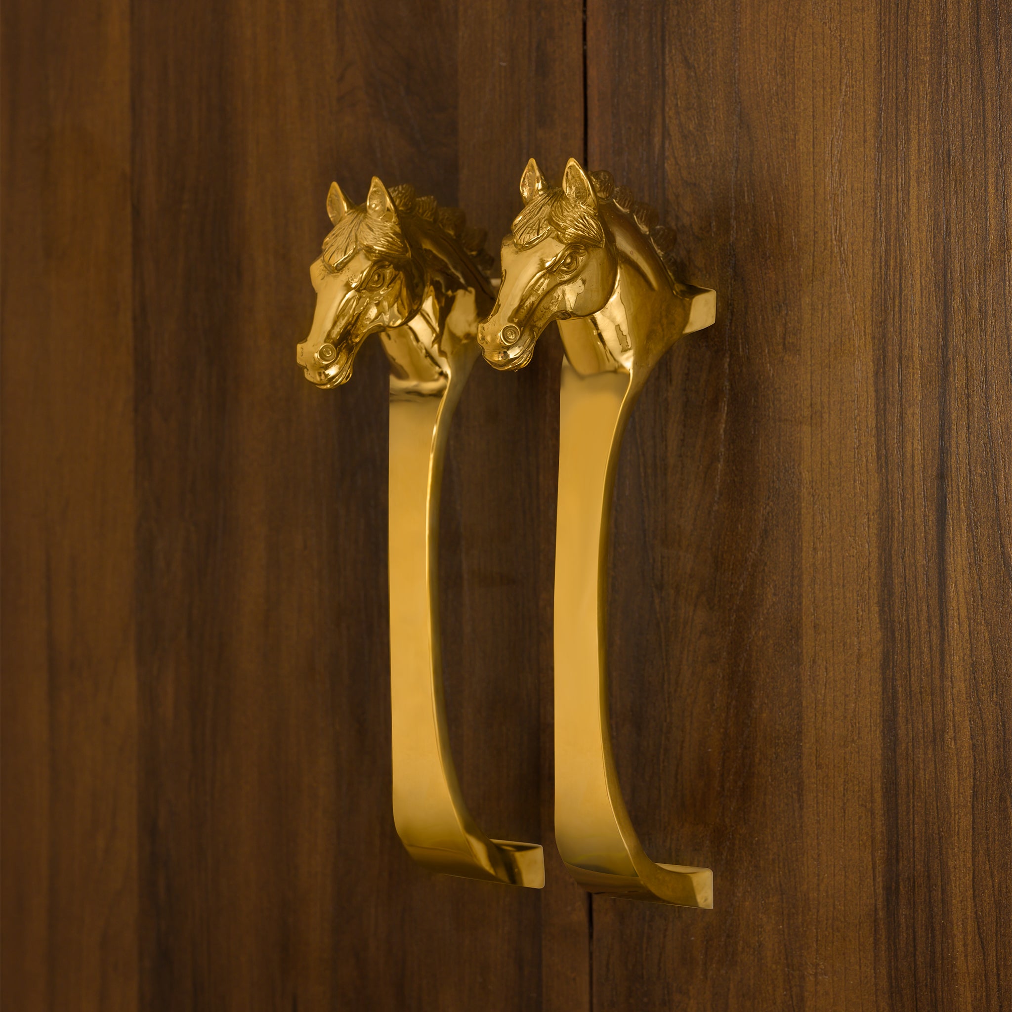 Luxurious Stallion Head Brass Metal Door Handle