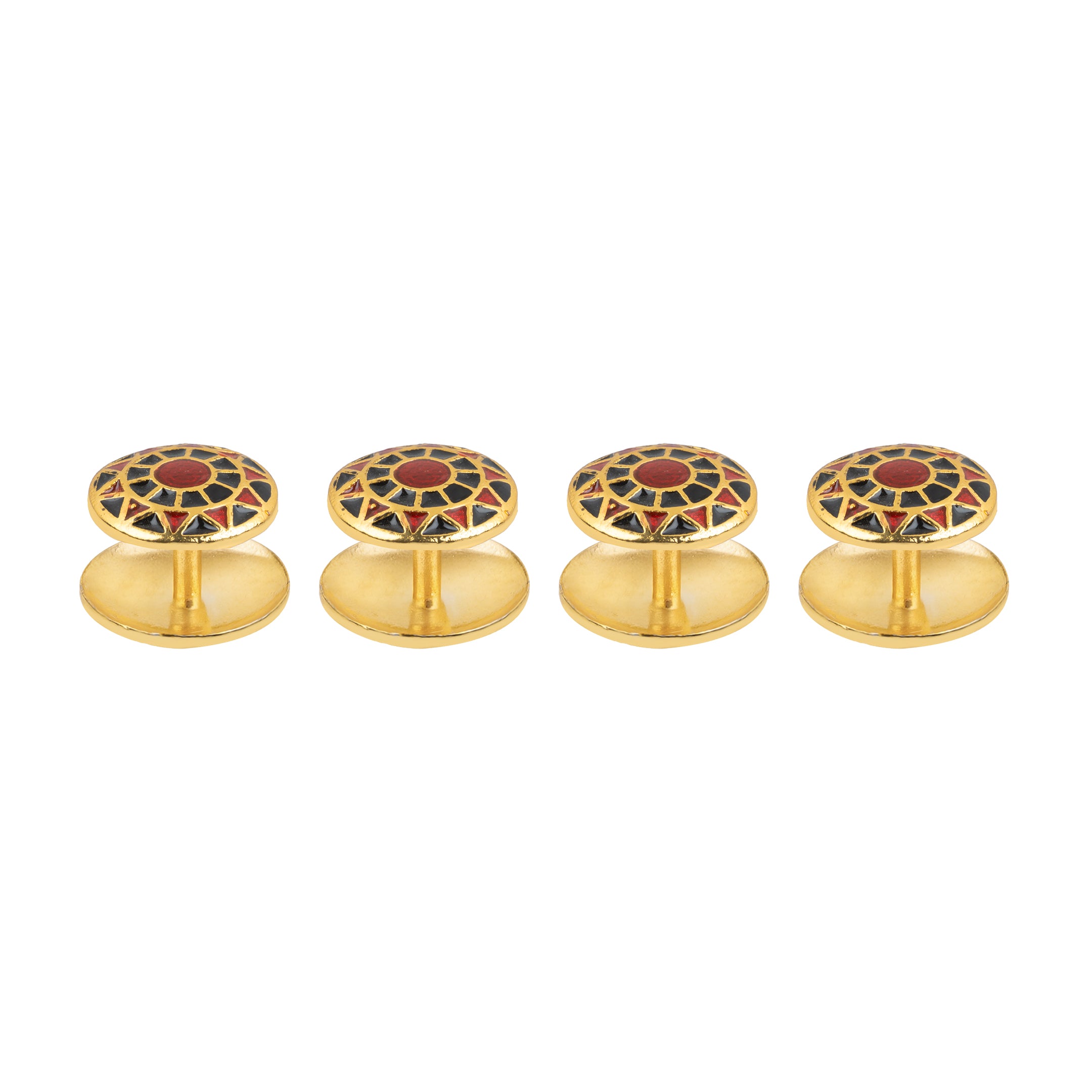 Mughal Jali Inspired Handcrafted Gold Plated Kurta Button Set of 4
