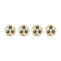 Gota Patti Floral Inspired Handcrafted Gold Plated Kurta Button Set of 4
