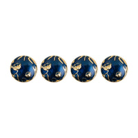 Blue Meenakari Lotus Bloom Handcrafted Gold Plated Kurta Buttons